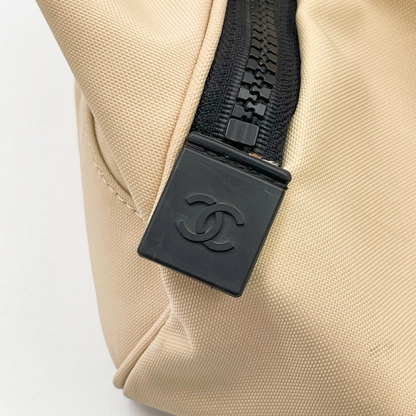 Chanel Beige Nylon Sports Boston Bag Shoulder Bag [Used]