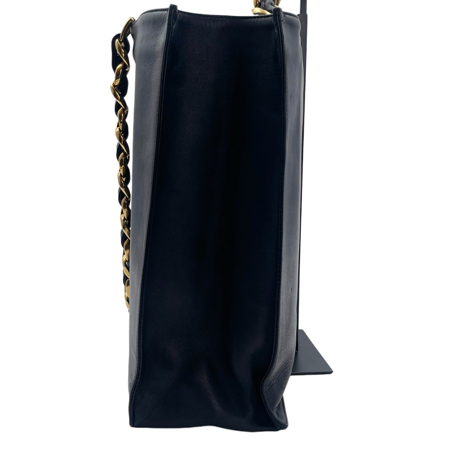 Chanel Black CC Embossed Caviar Gold Hardware Tote Bag [Used]