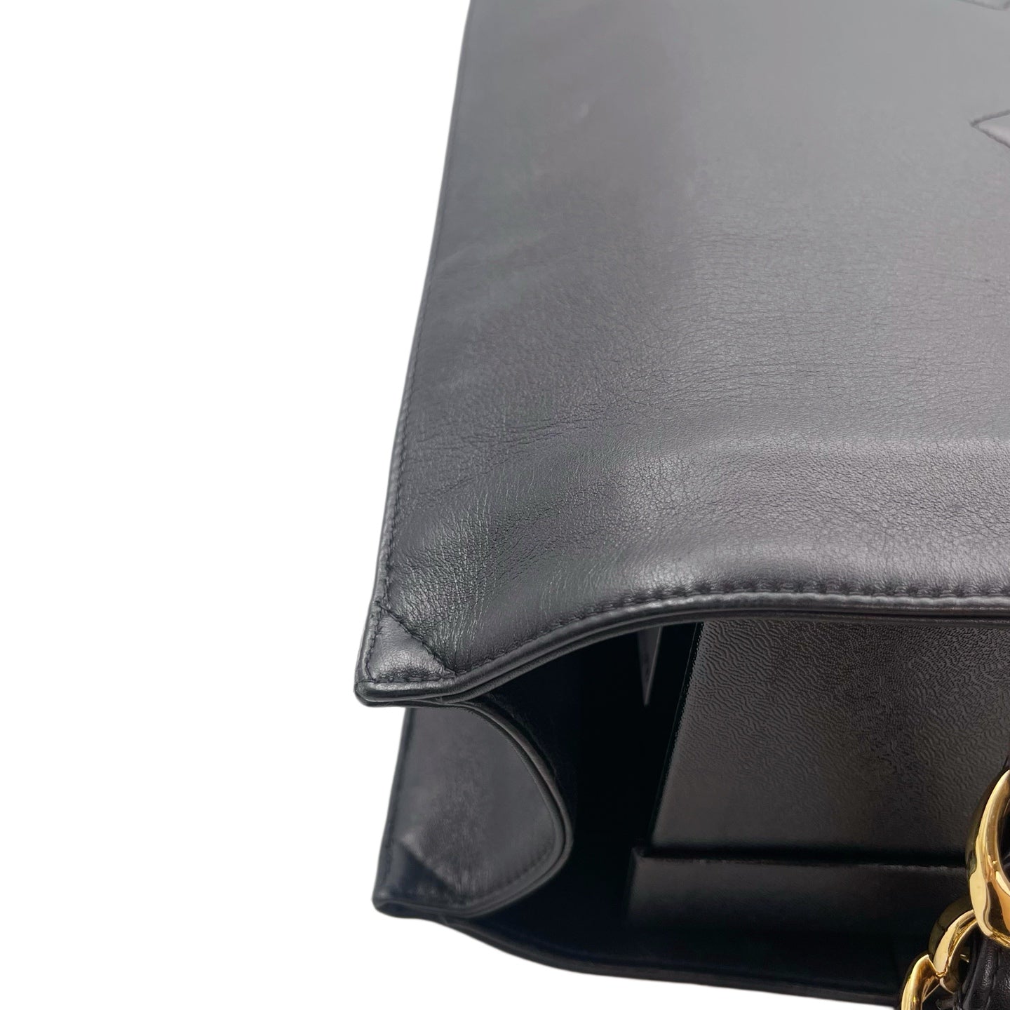 Chanel Black CC Embossed Caviar Gold Hardware Tote Bag [Used]