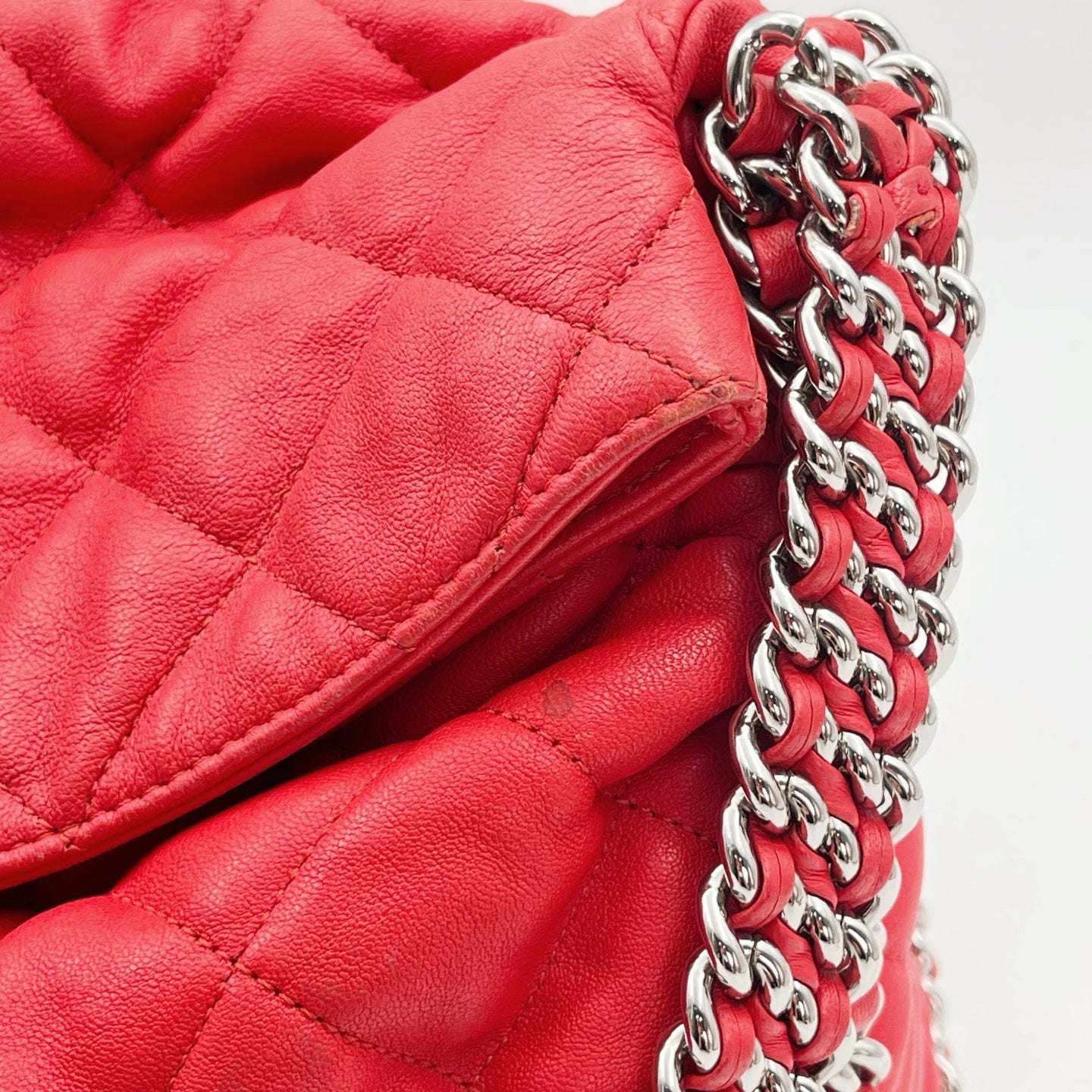 Chanel Red Caviar French Riviera Hobo Bag [Used]