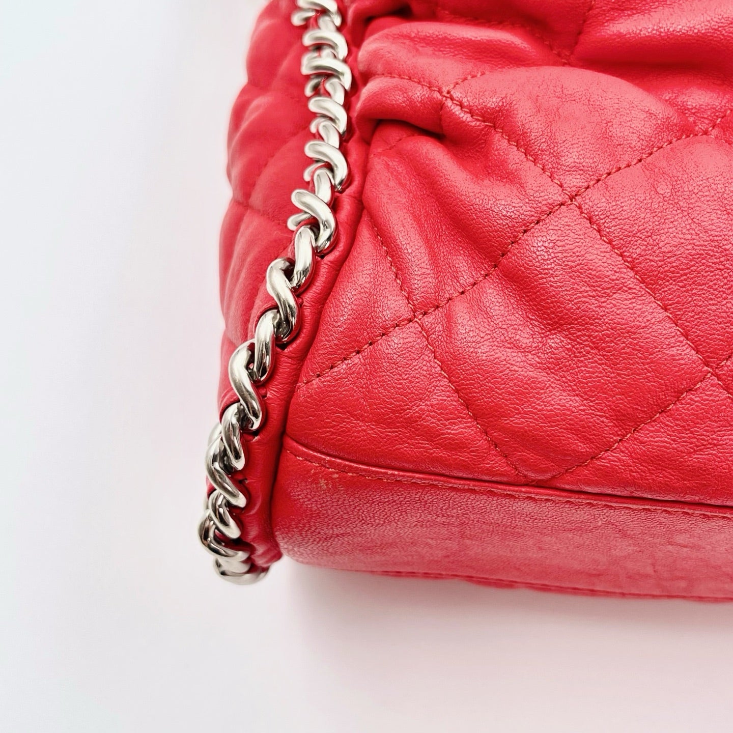 Chanel Red Caviar French Riviera Hobo Bag [Used]