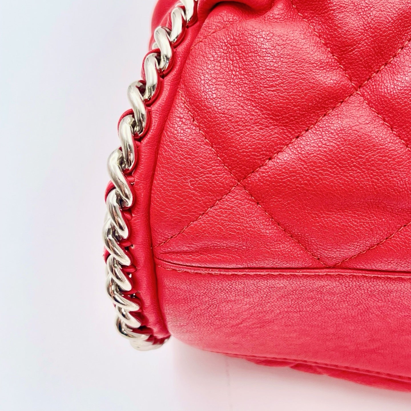 Chanel Red Caviar French Riviera Hobo Bag [Used]