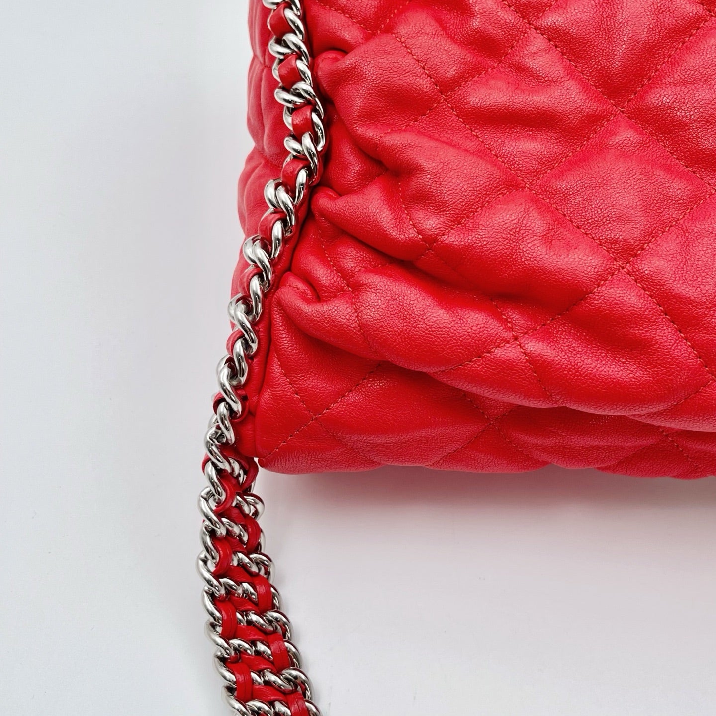 Chanel Red Caviar French Riviera Hobo Bag [Used]