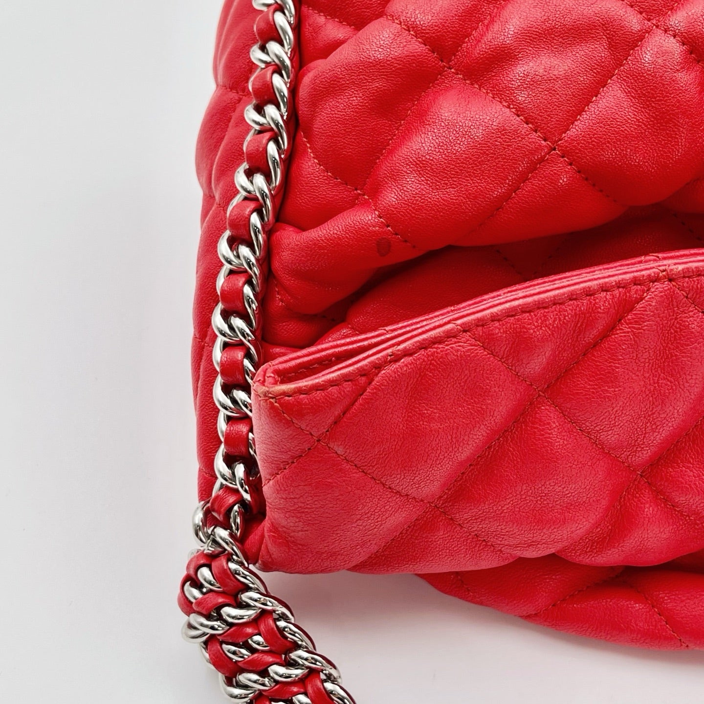 Chanel Red Caviar French Riviera Hobo Bag [Used]