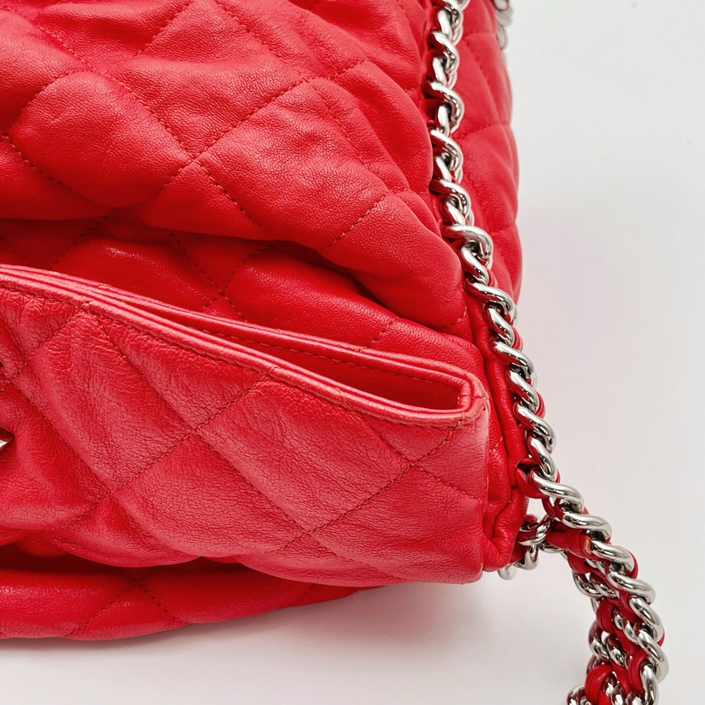 Chanel Red Caviar French Riviera Hobo Bag [Used]
