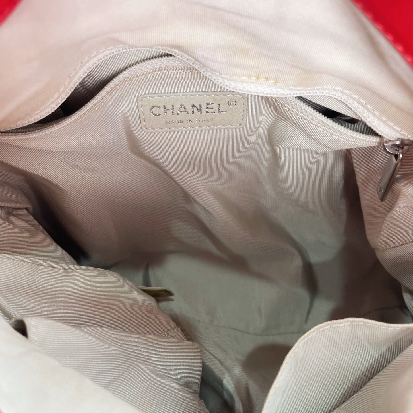 Chanel Red Caviar French Riviera Hobo Bag [Used]