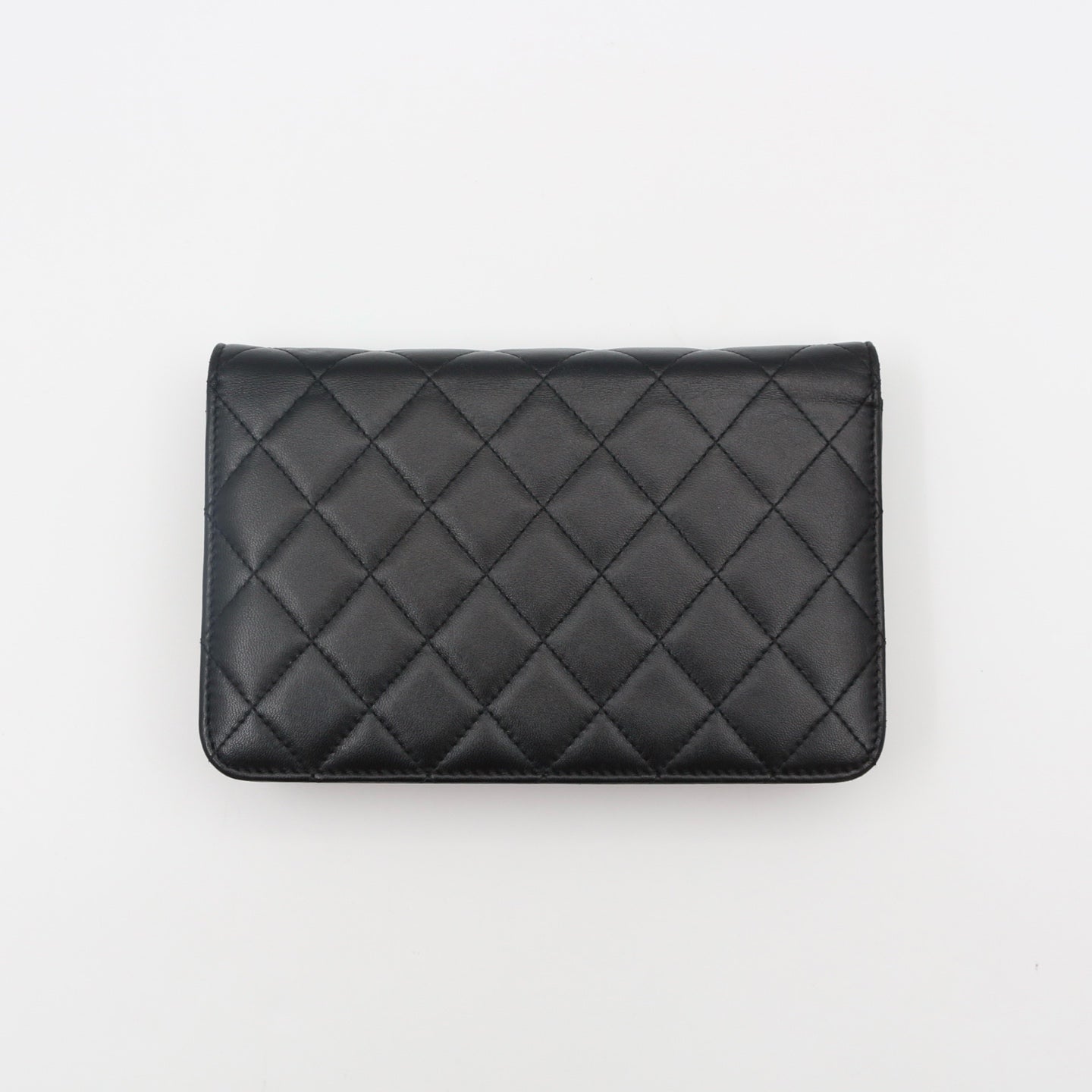Chanel Black CC Chic Quilted Lambskin Wallet On Chain [Used]