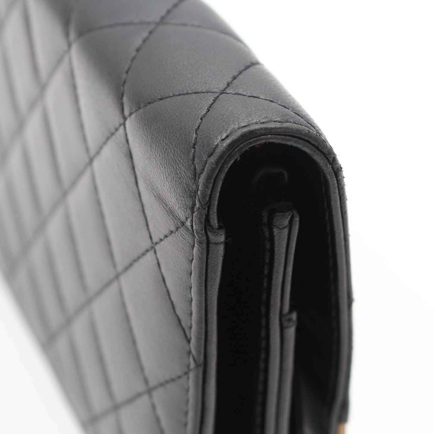 Chanel Black CC Chic Quilted Lambskin Wallet On Chain [Used]