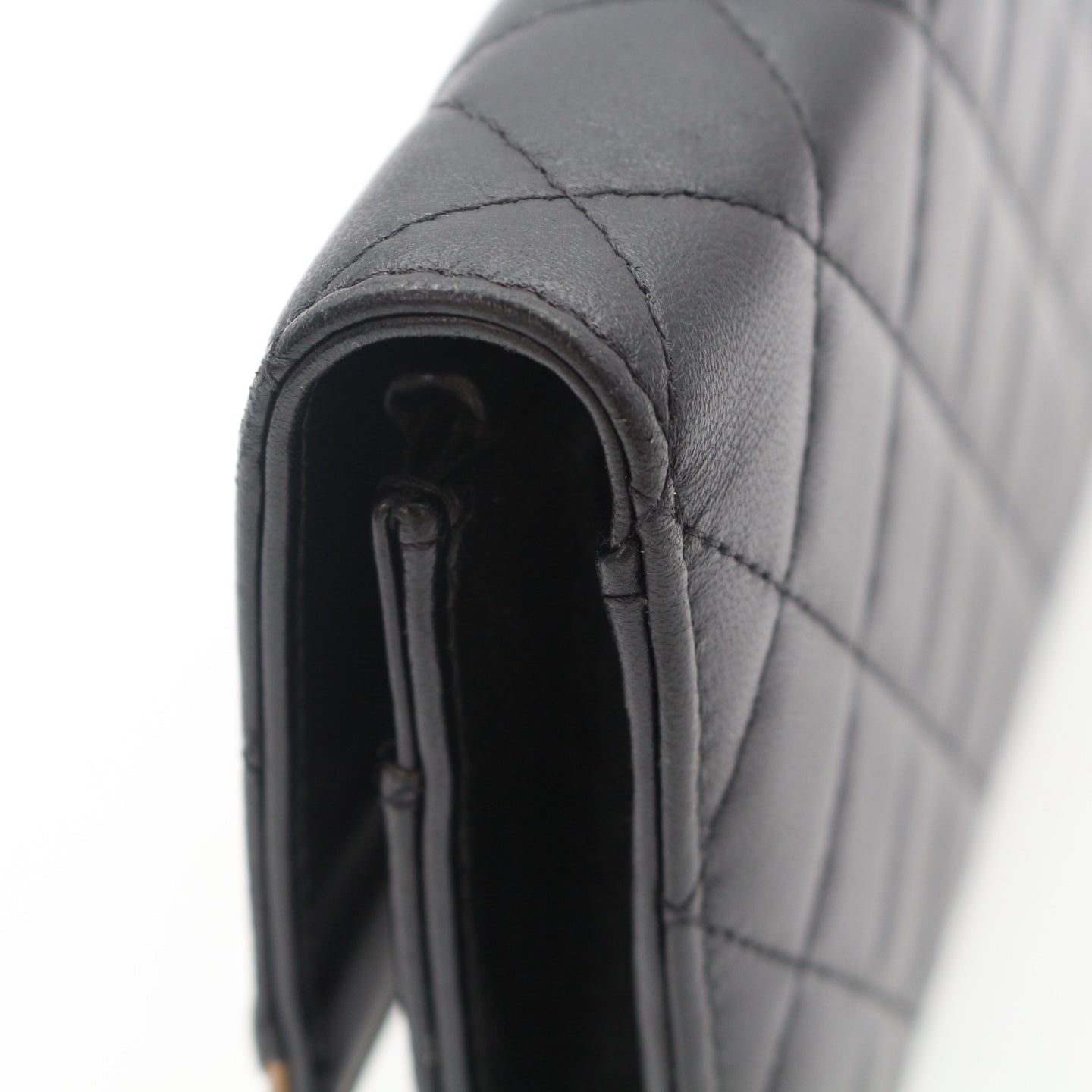 Chanel Black CC Chic Quilted Lambskin Wallet On Chain [Used]
