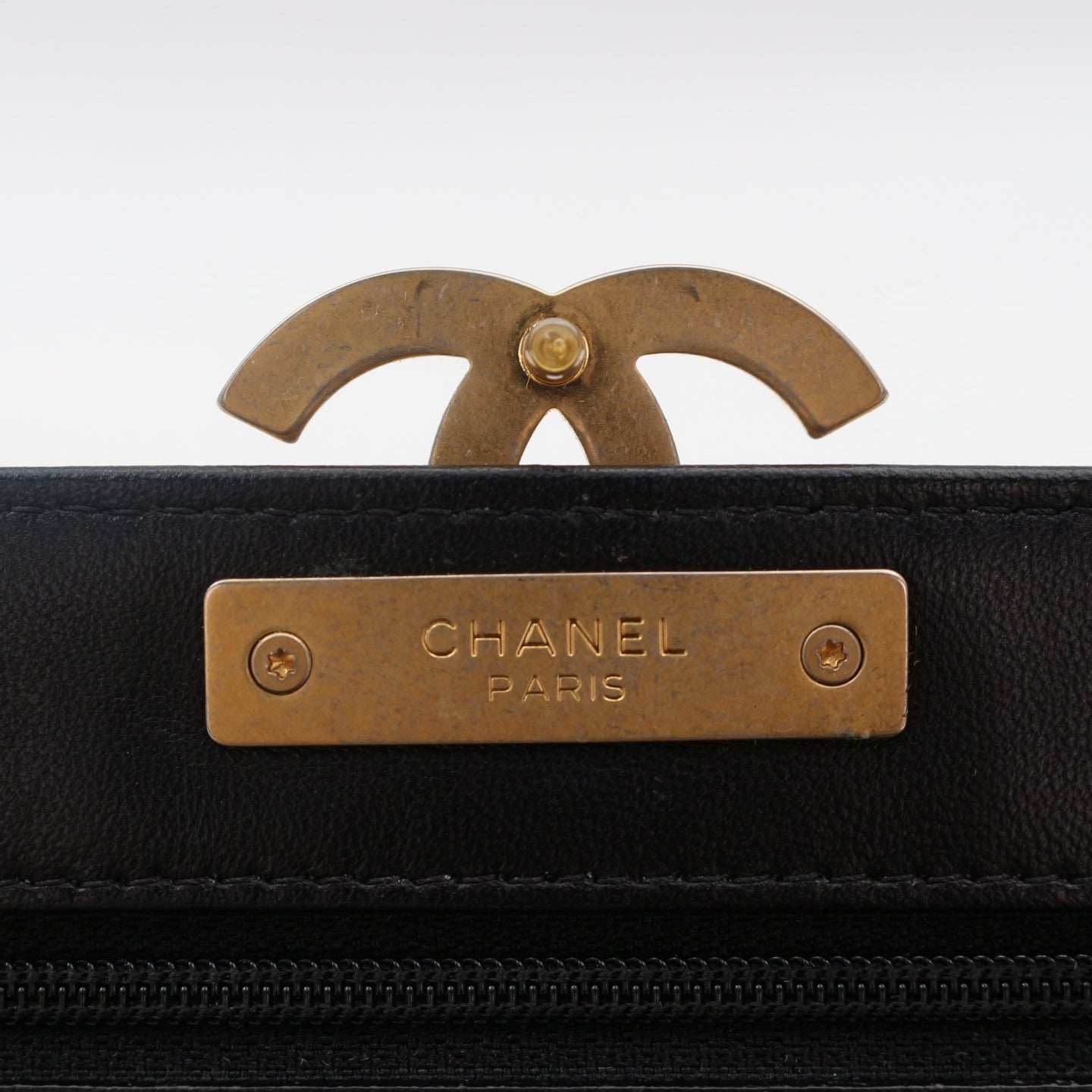 Chanel Black CC Chic Quilted Lambskin Wallet On Chain [Used]