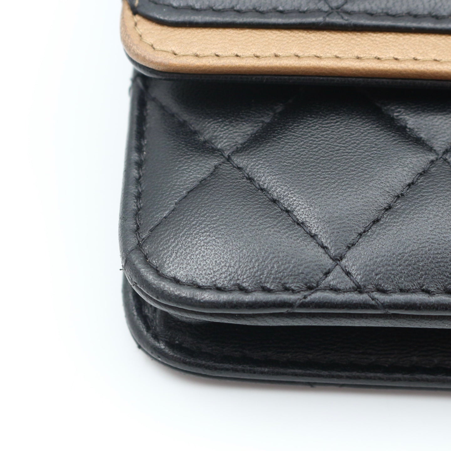 Chanel Black CC Chic Quilted Lambskin Wallet On Chain [Used]