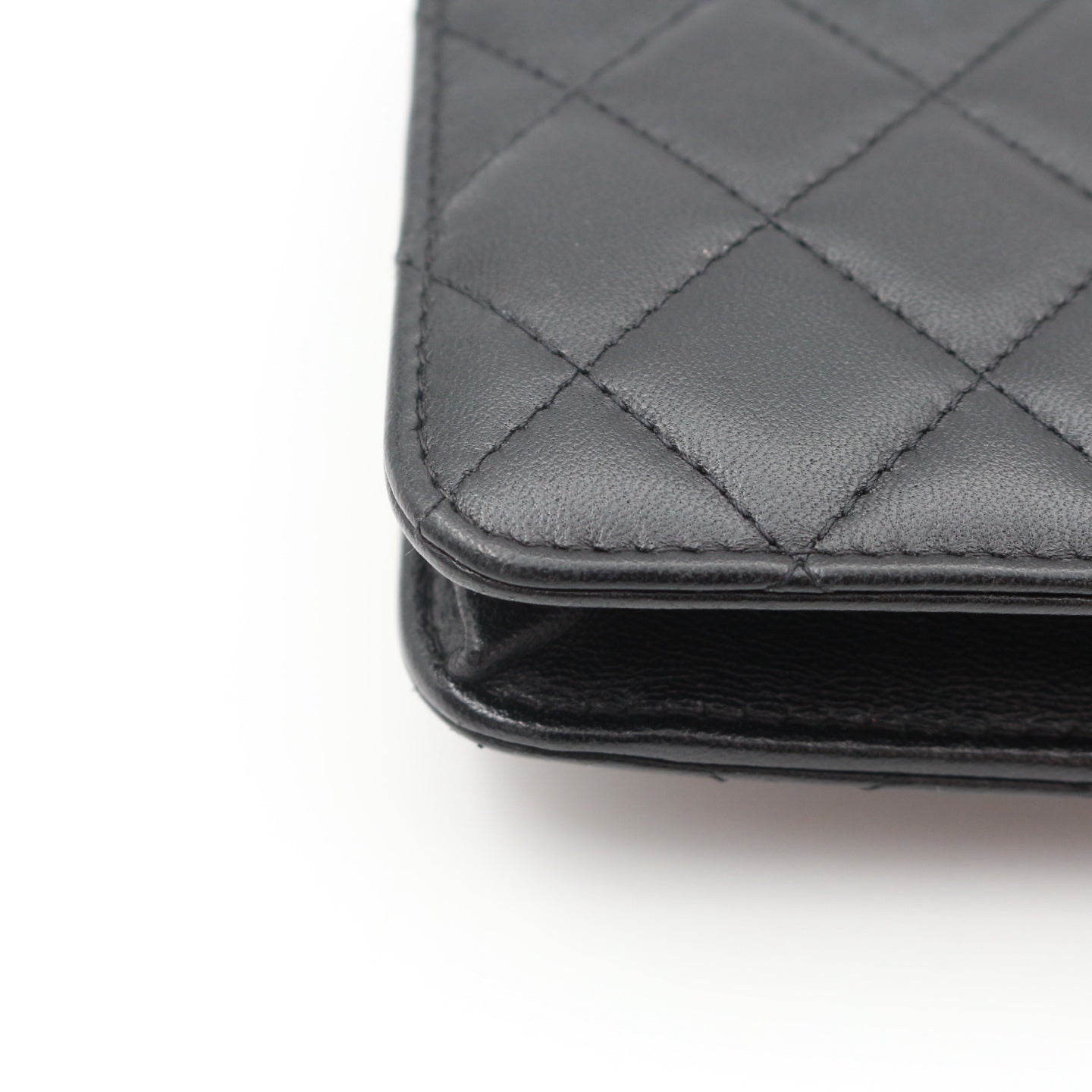 Chanel Black CC Chic Quilted Lambskin Wallet On Chain [Used]