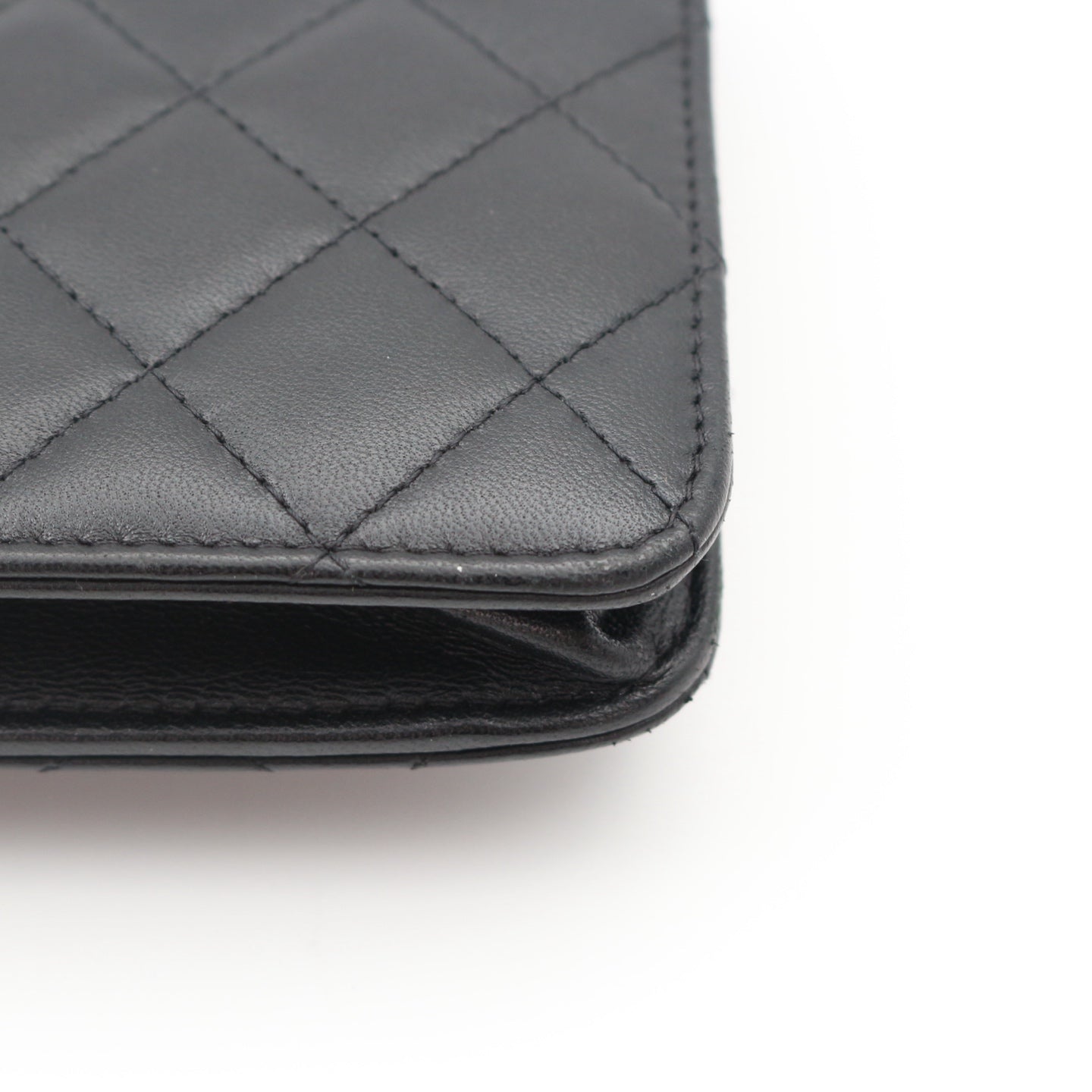 Chanel Black CC Chic Quilted Lambskin Wallet On Chain [Used]