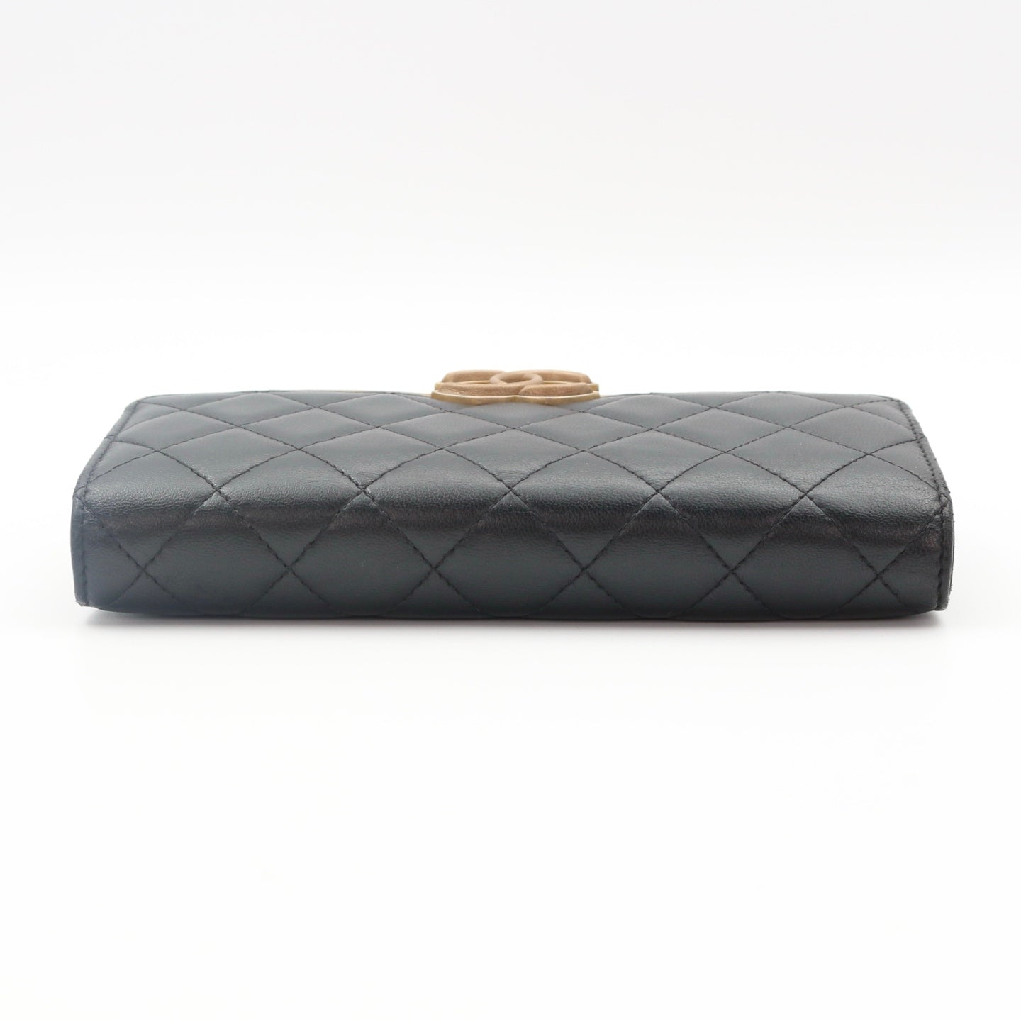 Chanel Black CC Chic Quilted Lambskin Wallet On Chain [Used]