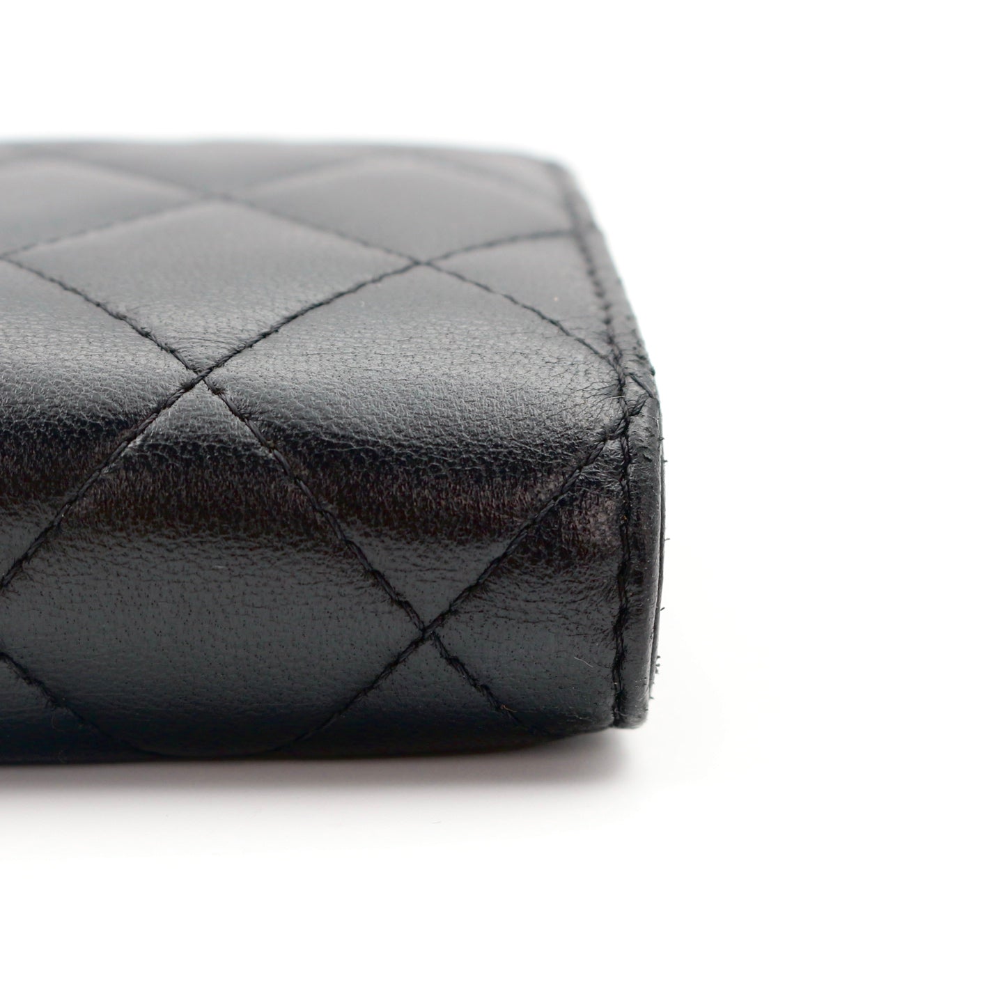 Chanel Black CC Chic Quilted Lambskin Wallet On Chain [Used]
