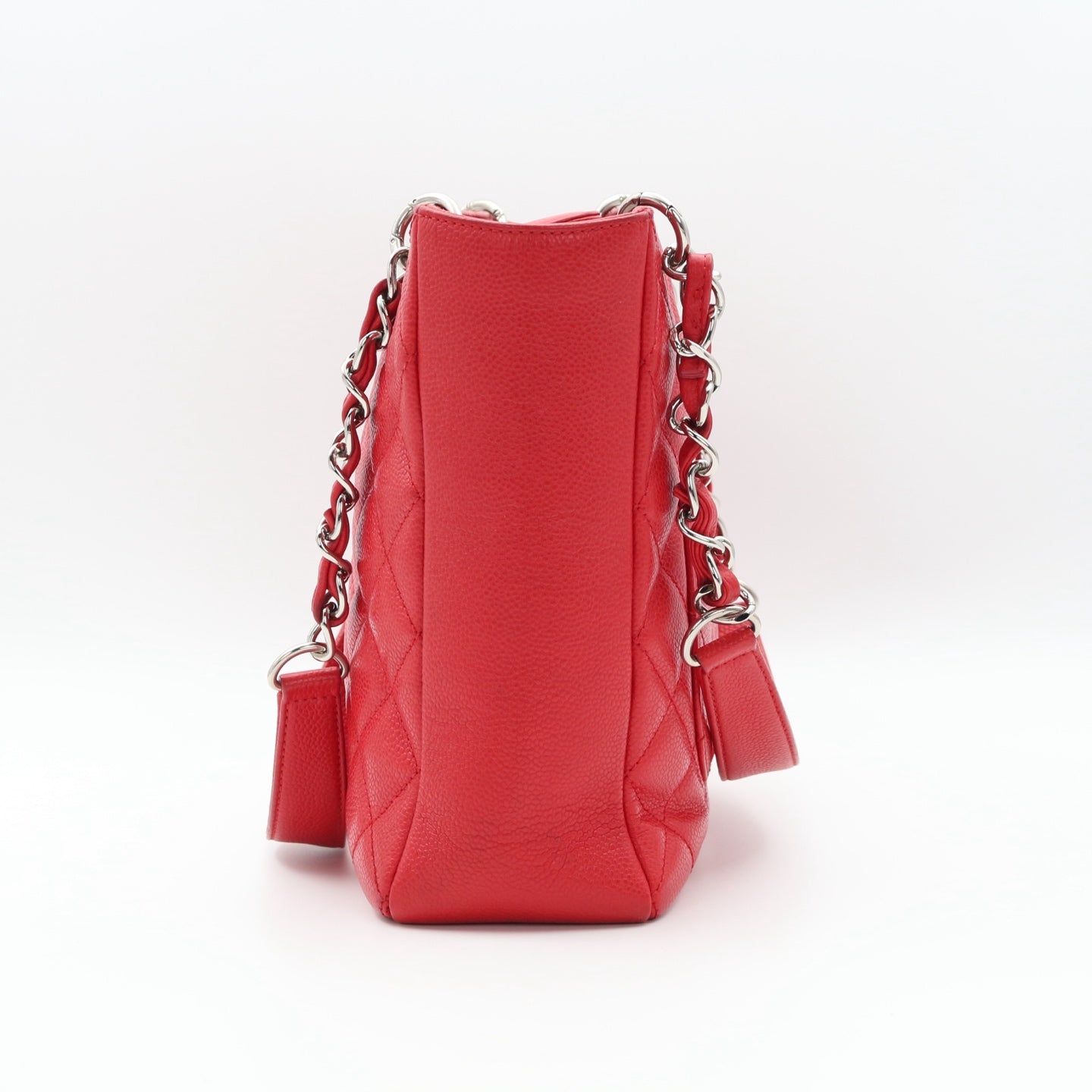 Chanel Red Petite Shopping Tote Bag [Used]