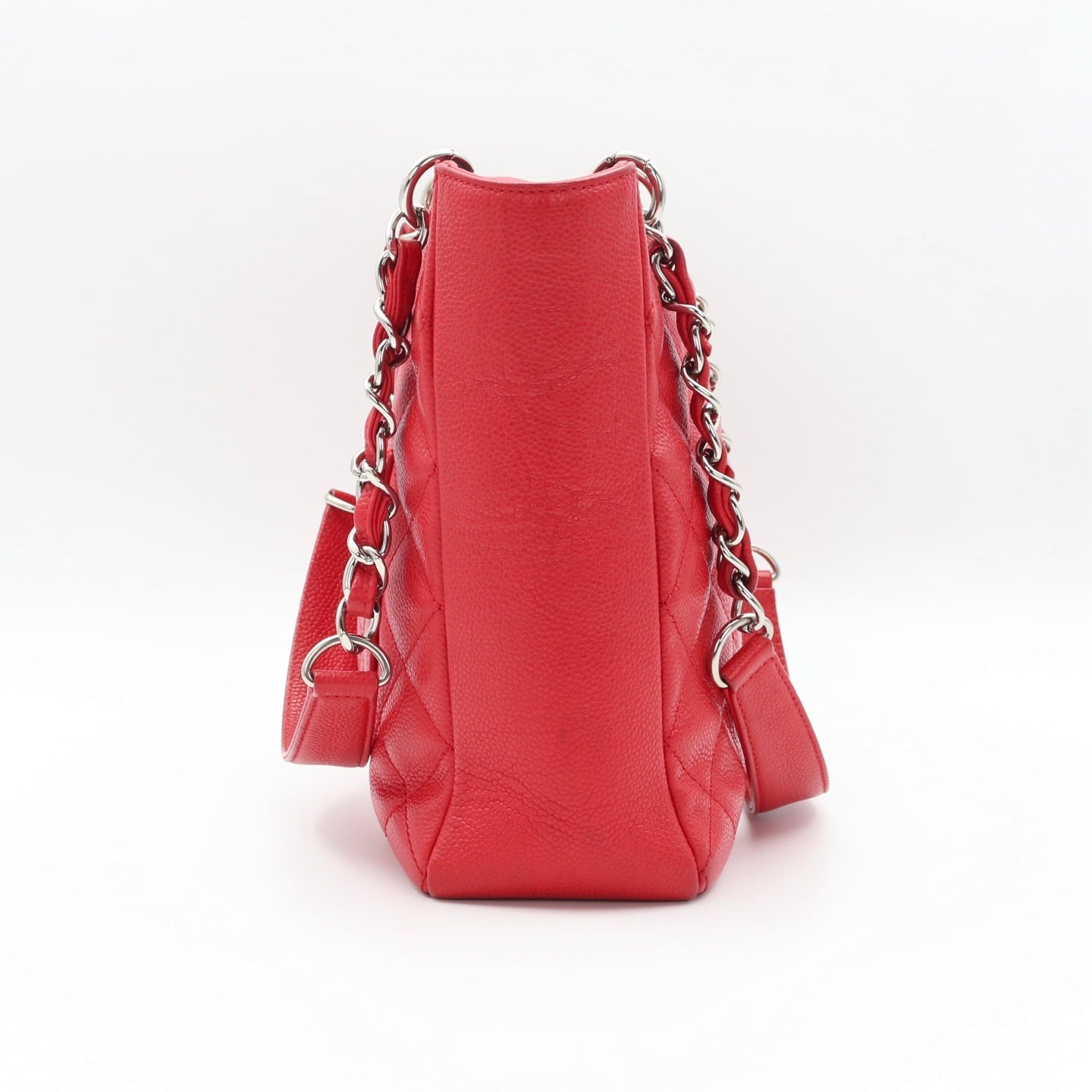 Chanel Red Petite Shopping Tote Bag [Used]