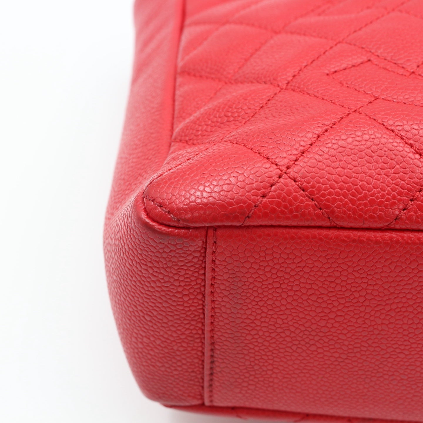 Chanel Red Petite Shopping Tote Bag [Used]