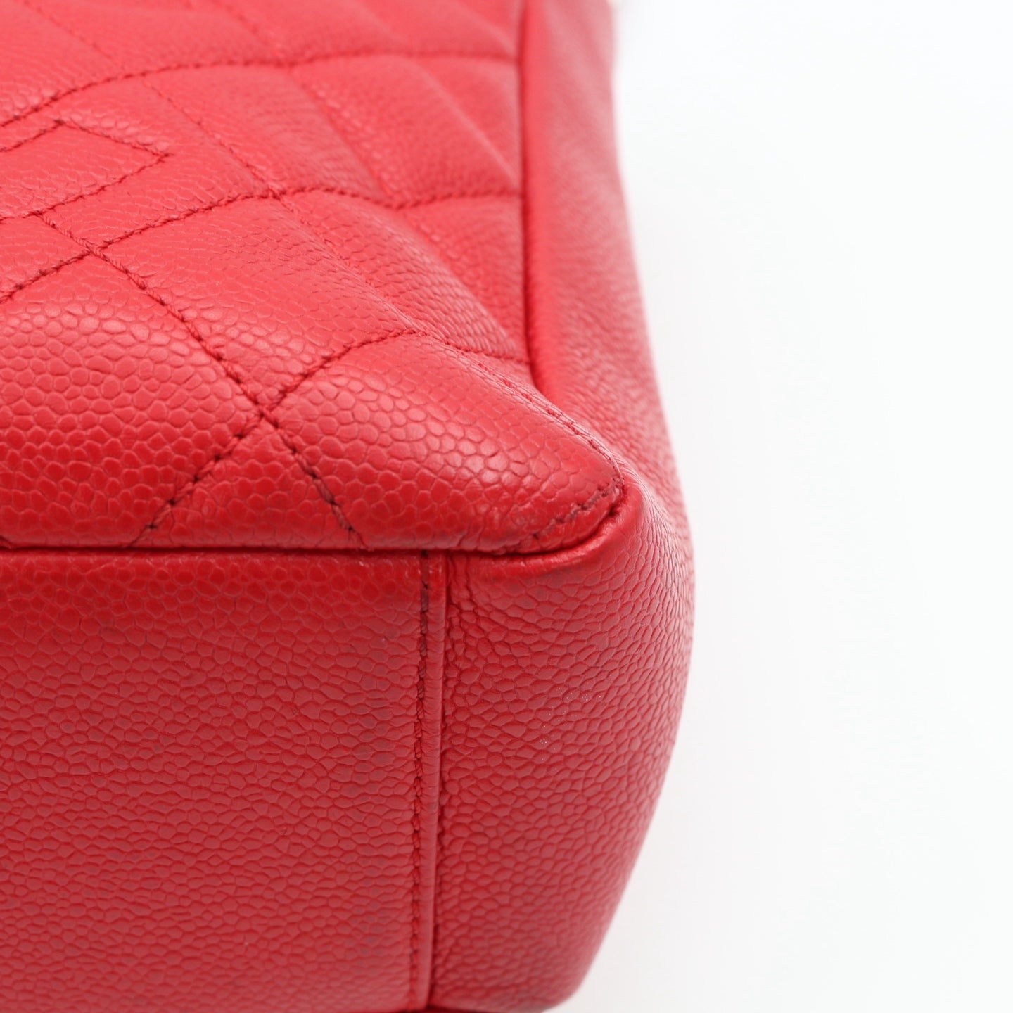 Chanel Red Petite Shopping Tote Bag [Used]