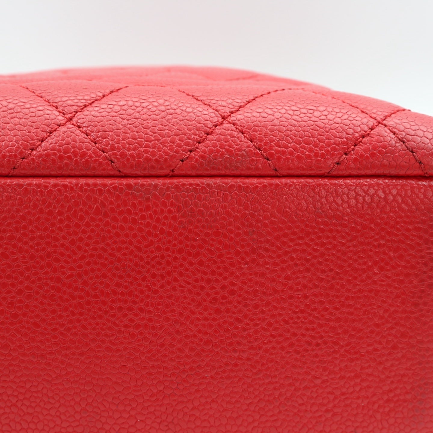 Chanel Red Petite Shopping Tote Bag [Used]