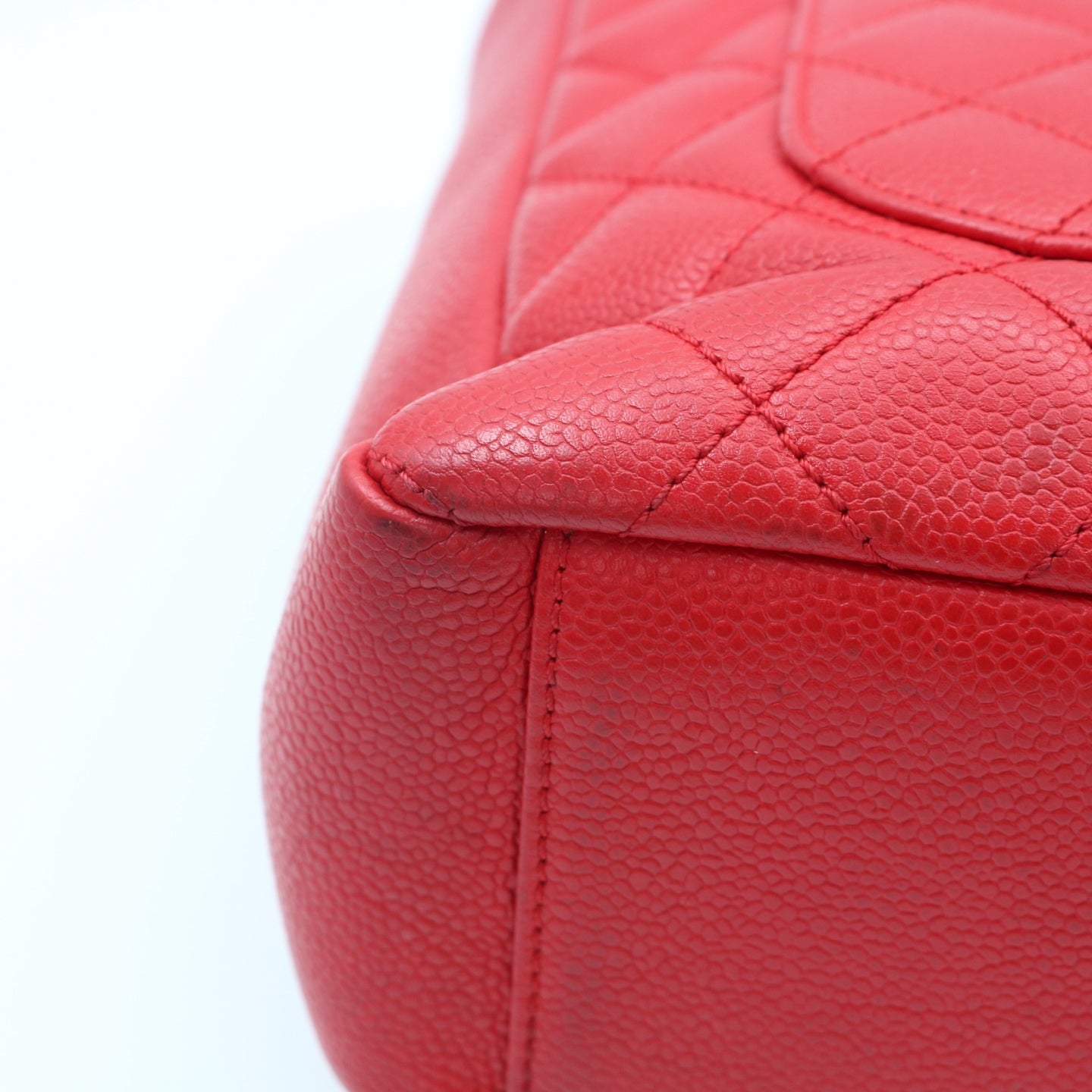 Chanel Red Petite Shopping Tote Bag [Used]