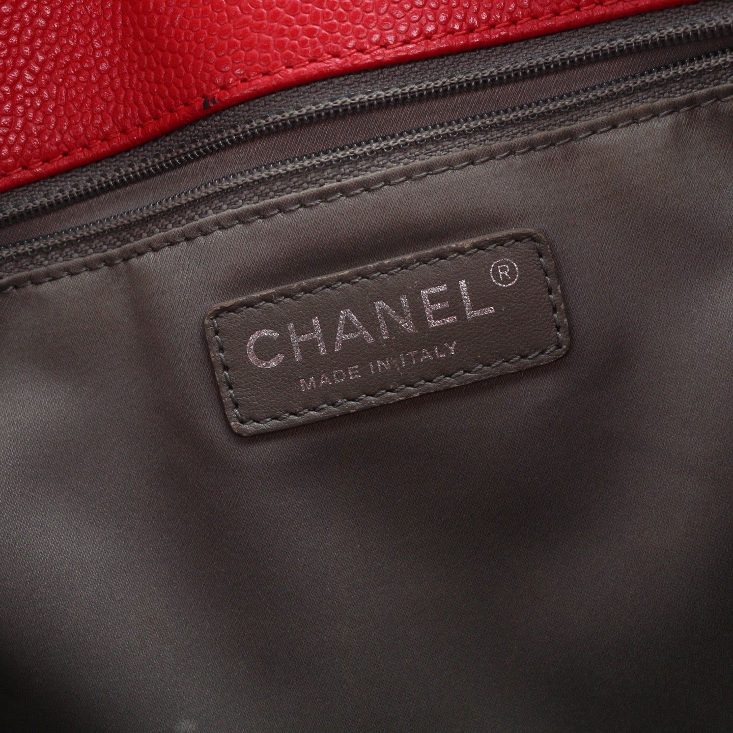 Chanel Red Petite Shopping Tote Bag [Used]