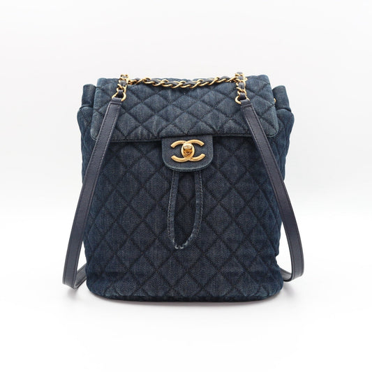 Chanel Blue Denim Urban Spirit Backpack [Used]