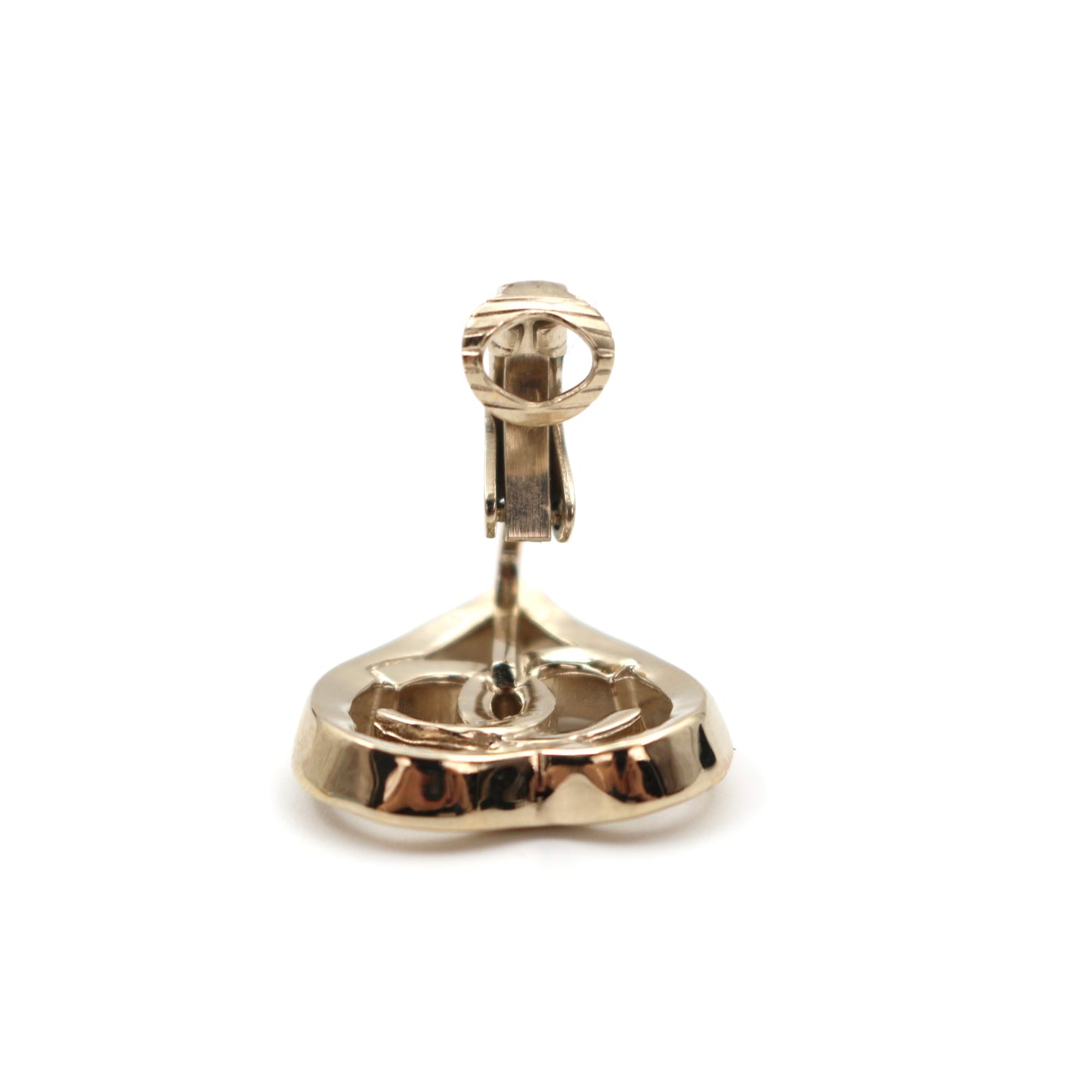 Chanel Coco Mark Heart Clip-On Earrings [Used]