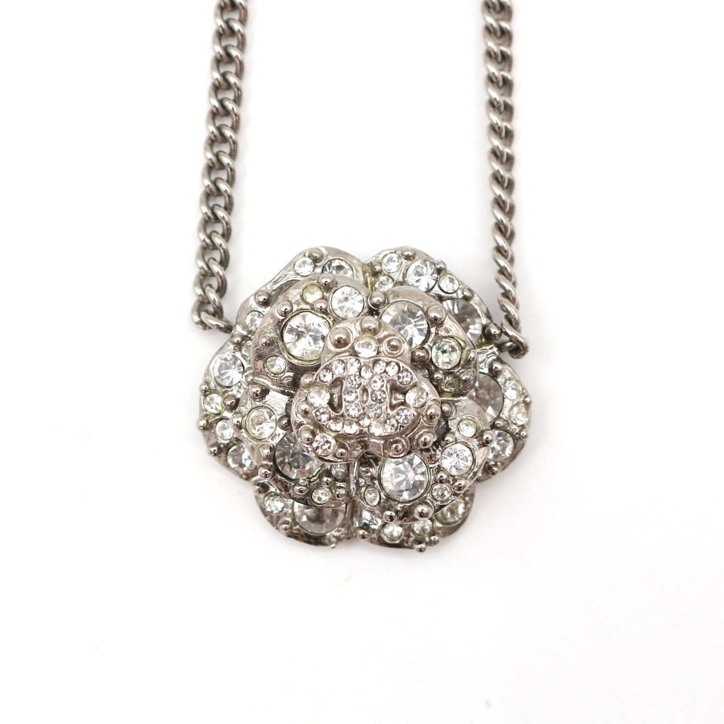 Chanel Camellia Flower Necklace [Used]