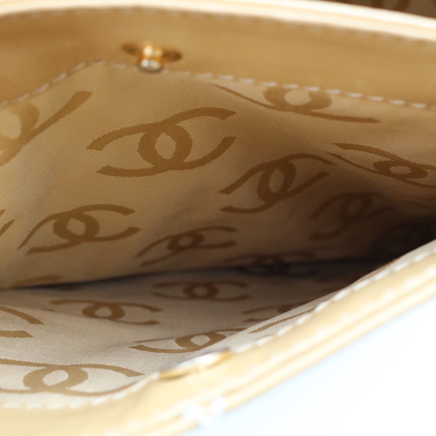 Chanel Beige Wild Stitch Tote Bag [Used]