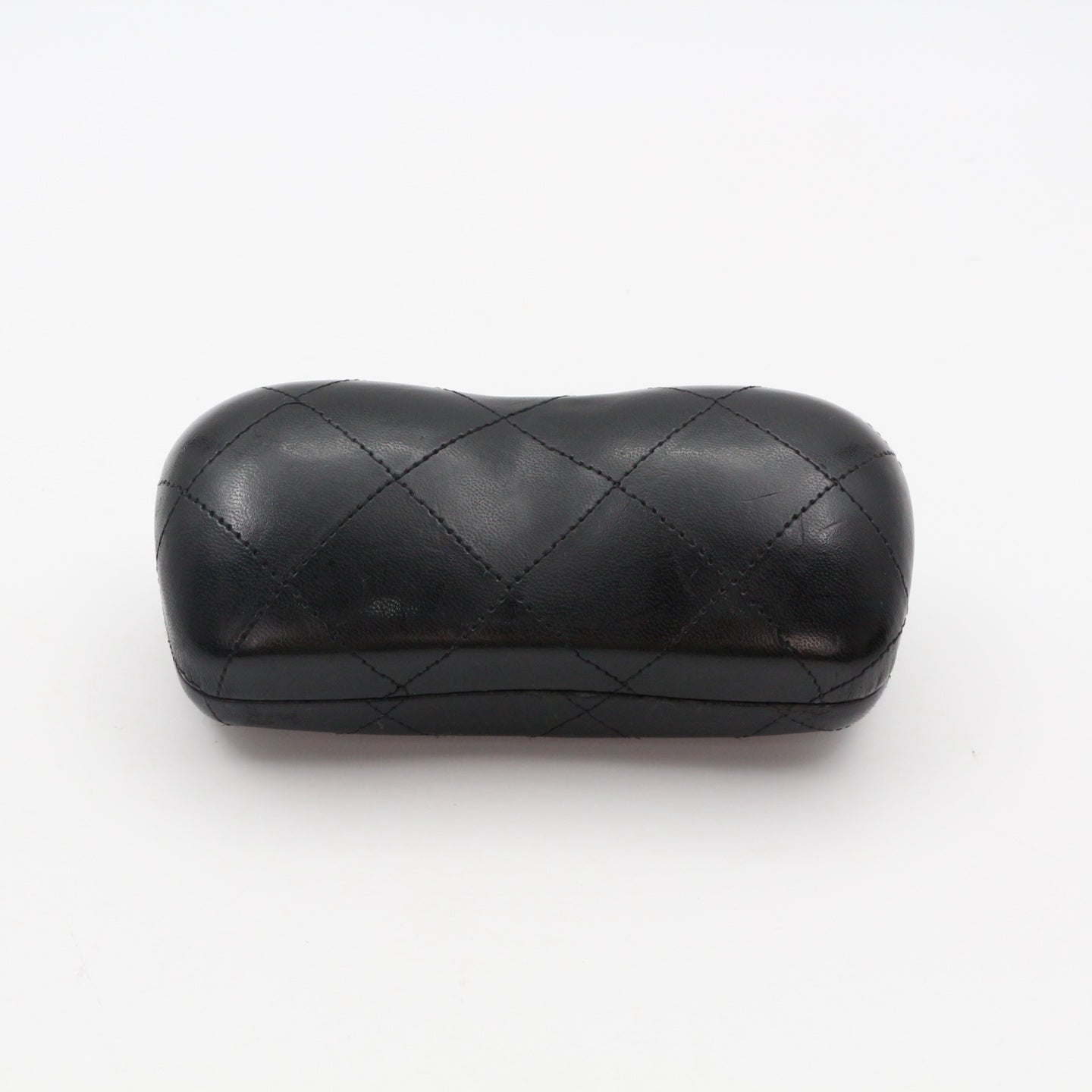 CHANEL Black Gold Logo Square Frame Sunglasses [Used]