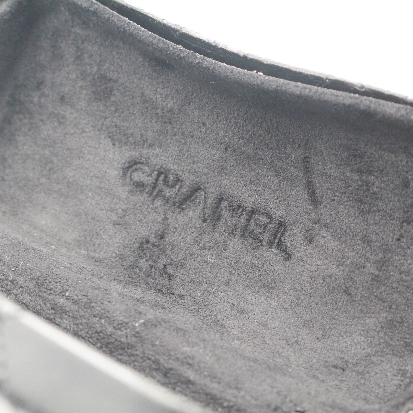 CHANEL Black Gold Logo Square Frame Sunglasses [Used]