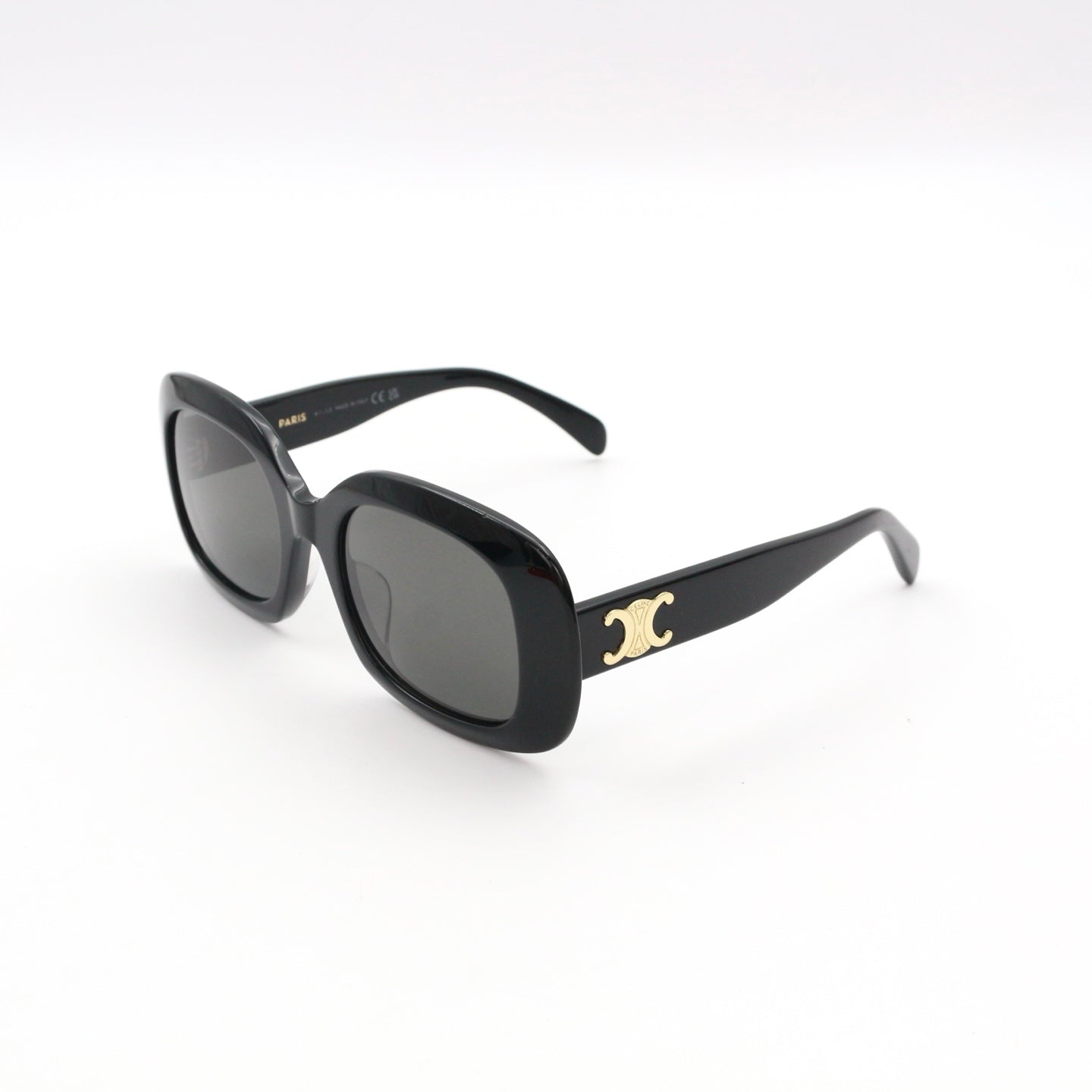 CELINE Triomphe Black Gold Sunglasses [Used]