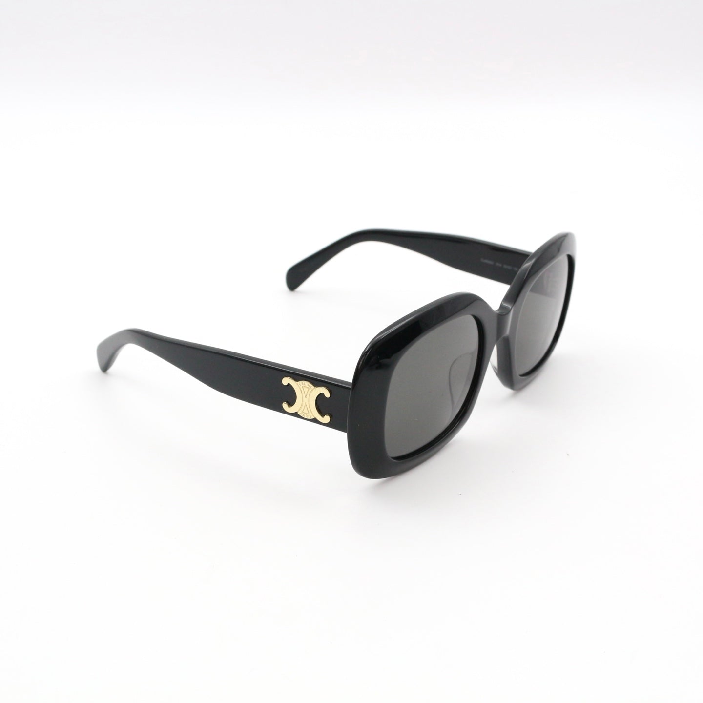 CELINE Triomphe Black Gold Sunglasses [Used]