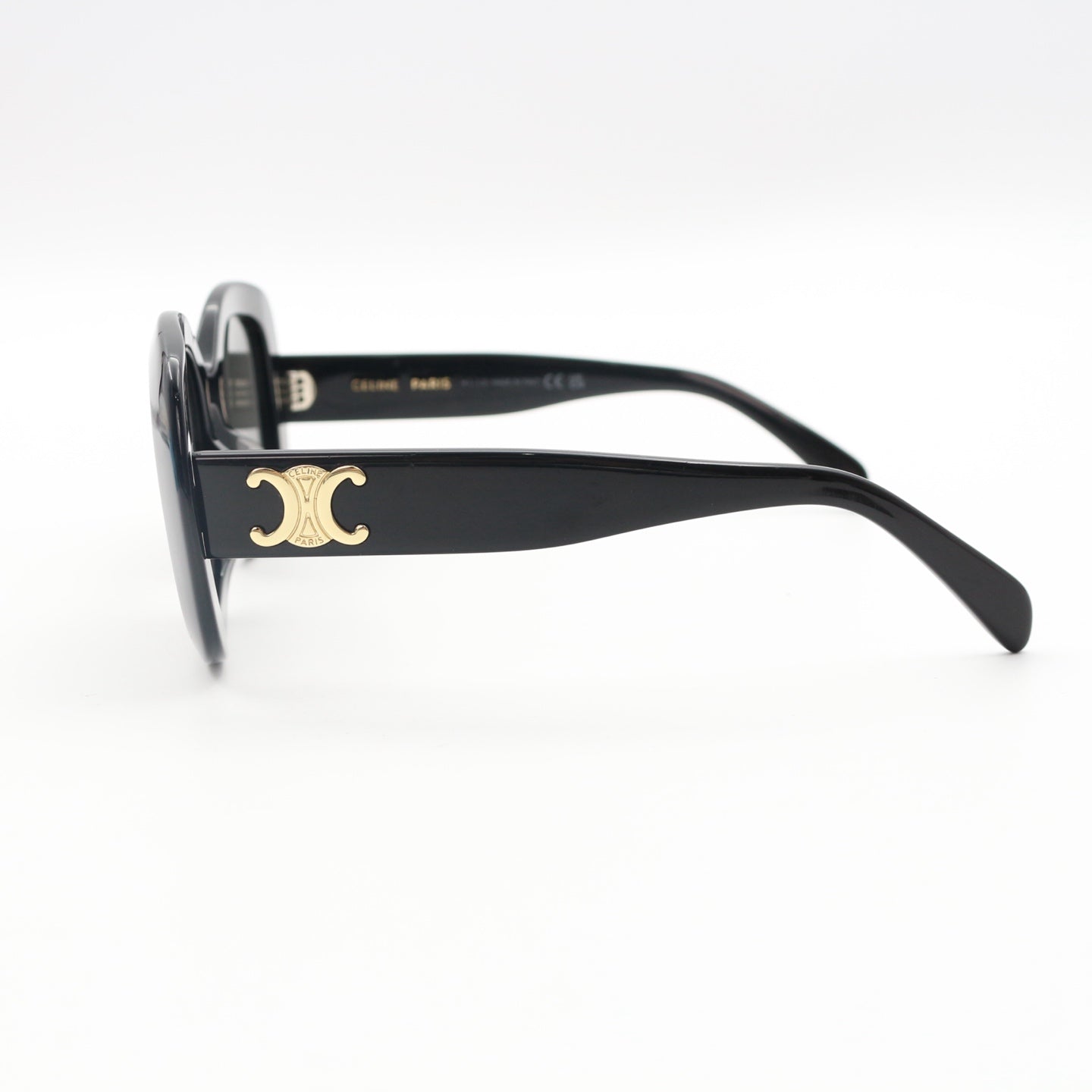 CELINE Triomphe Black Gold Sunglasses [Used]