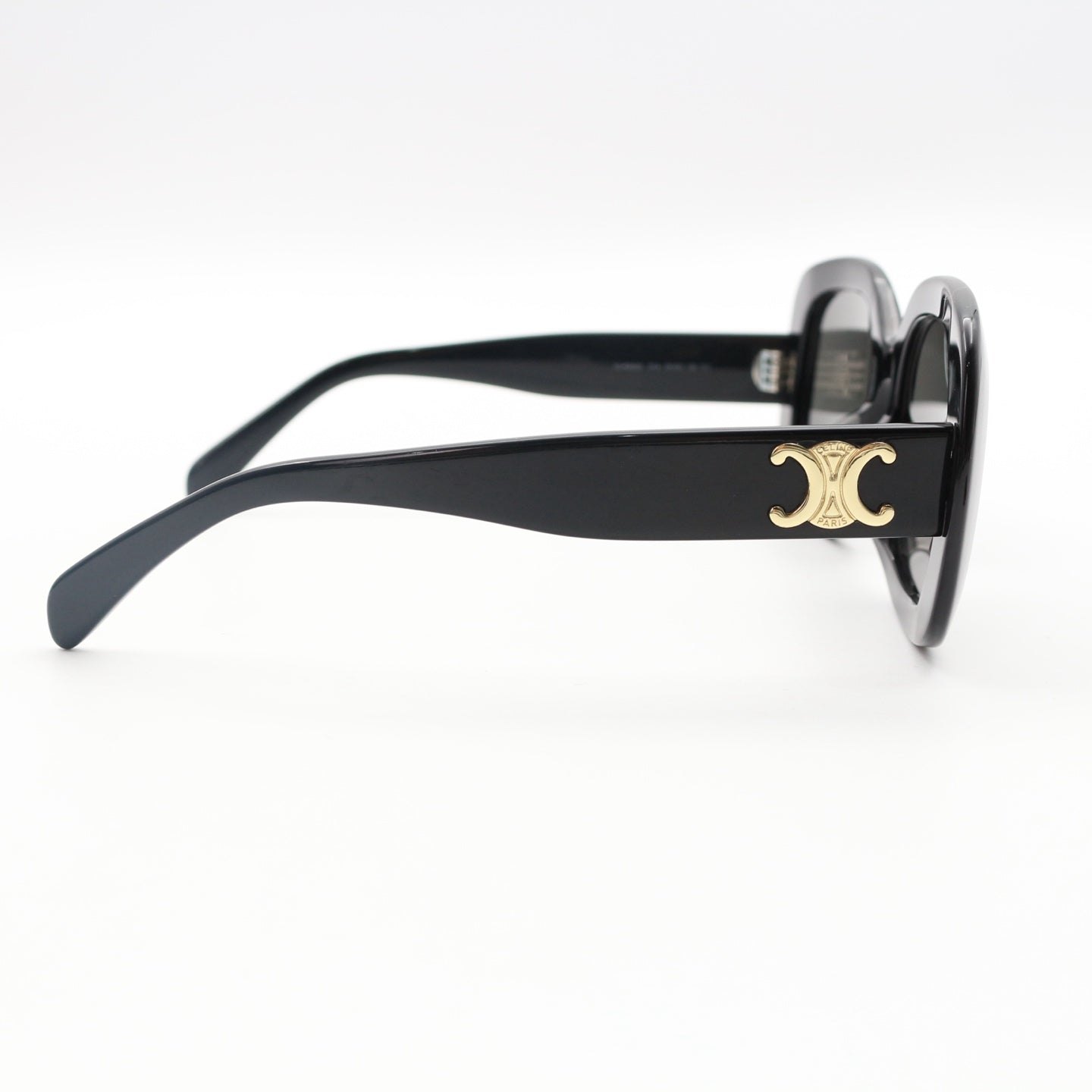 CELINE Triomphe Black Gold Sunglasses [Used]