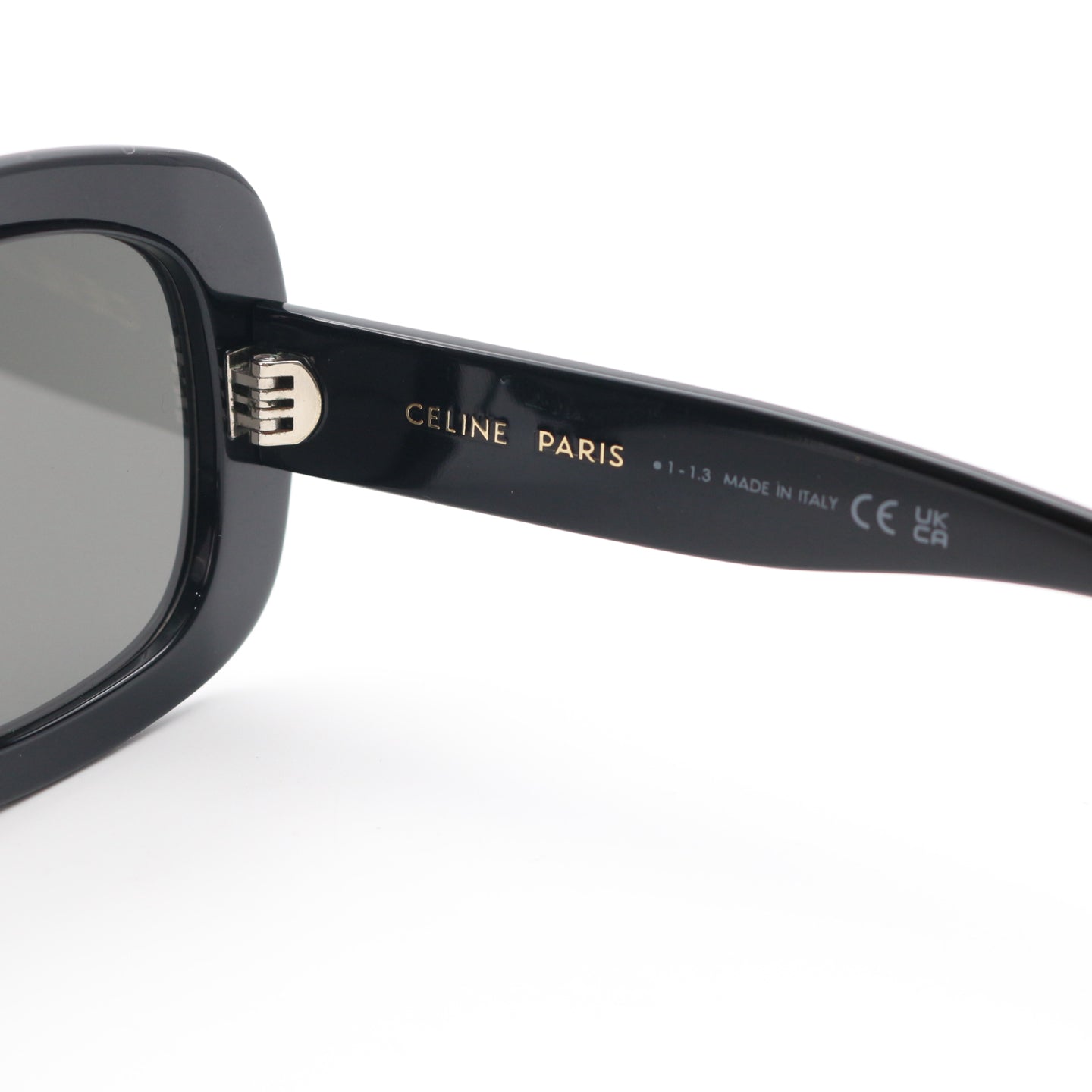 CELINE Triomphe Black Gold Sunglasses [Used]