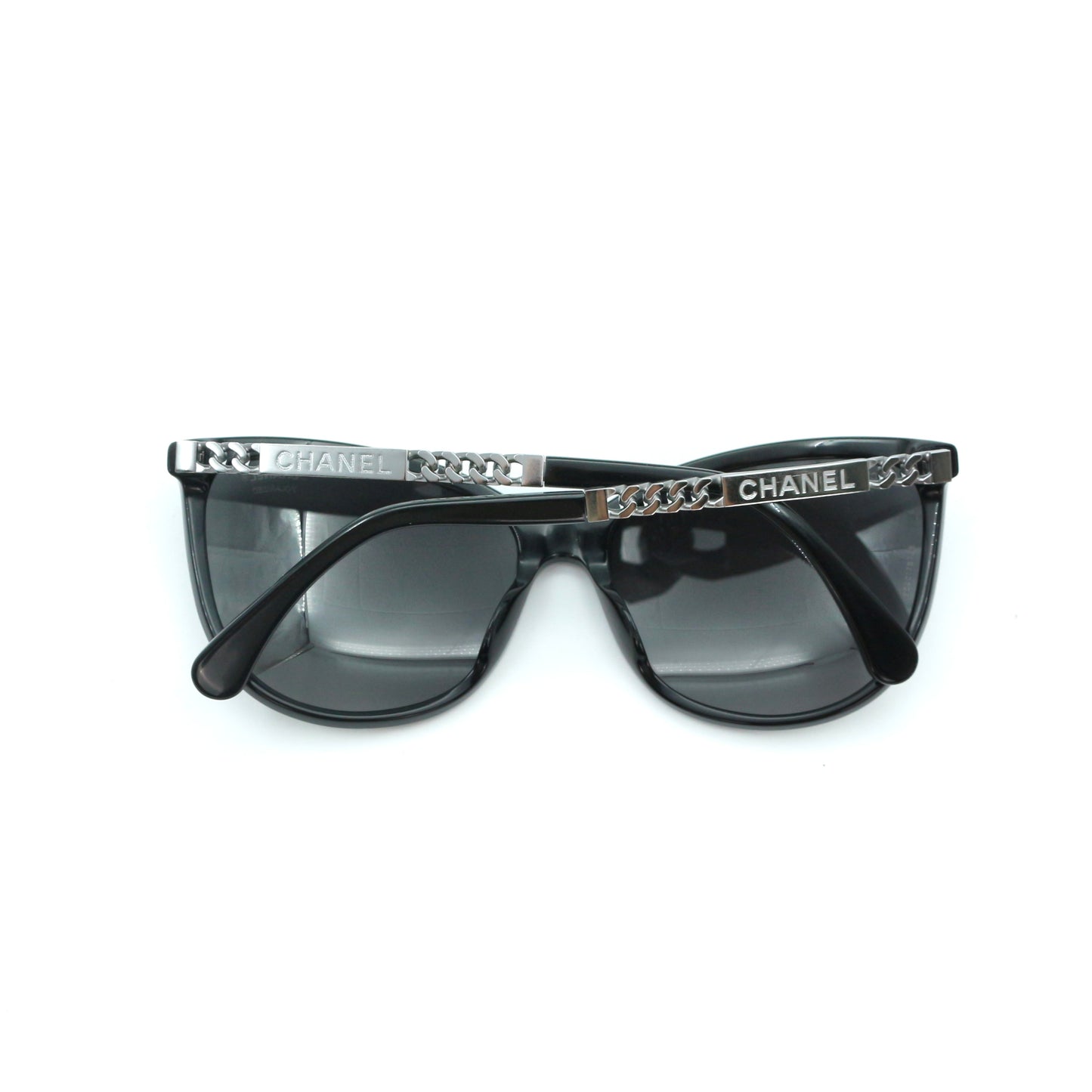 Chanel Chain Temple Cat-Eye Sunglasses [Used]