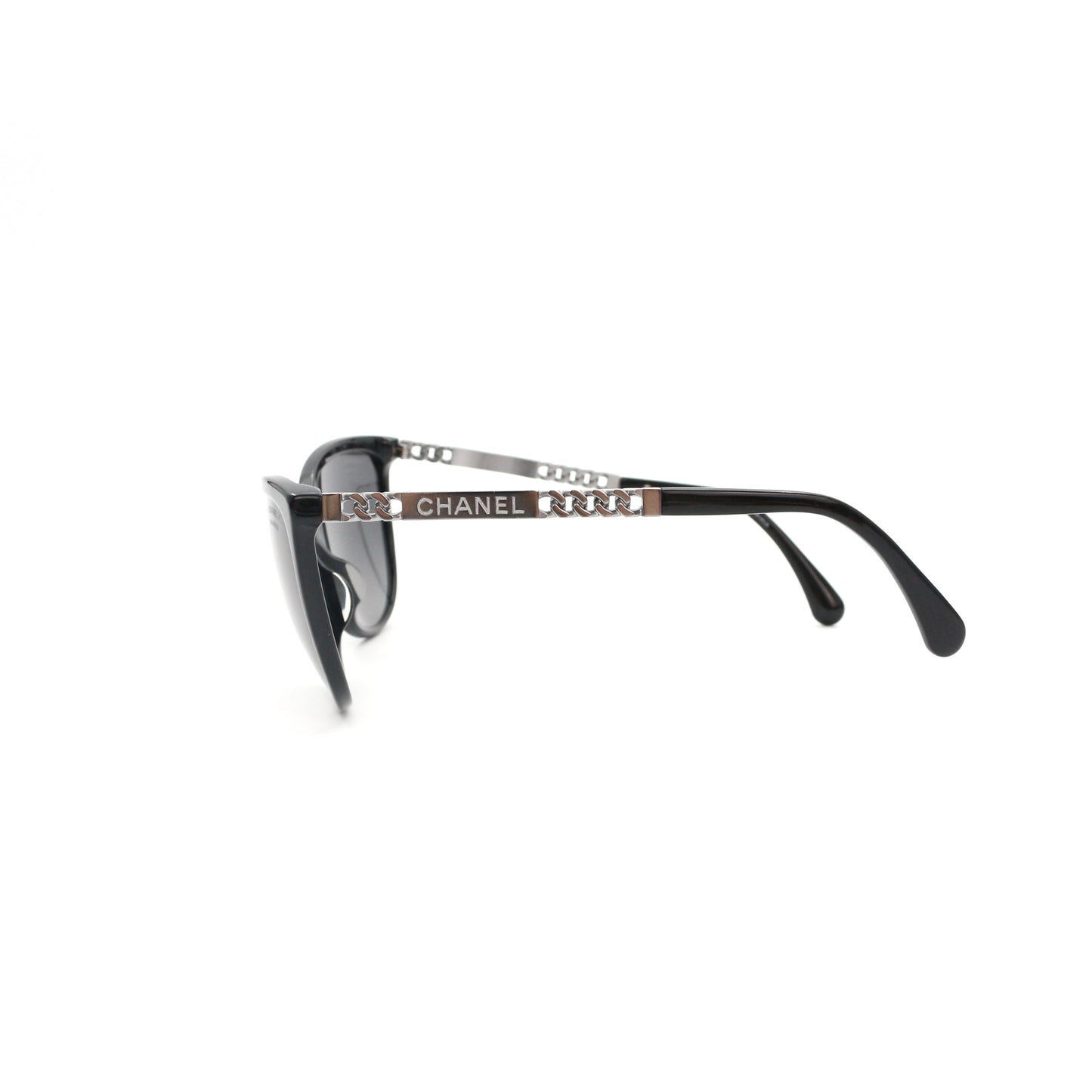 Chanel Chain Temple Cat-Eye Sunglasses [Used]