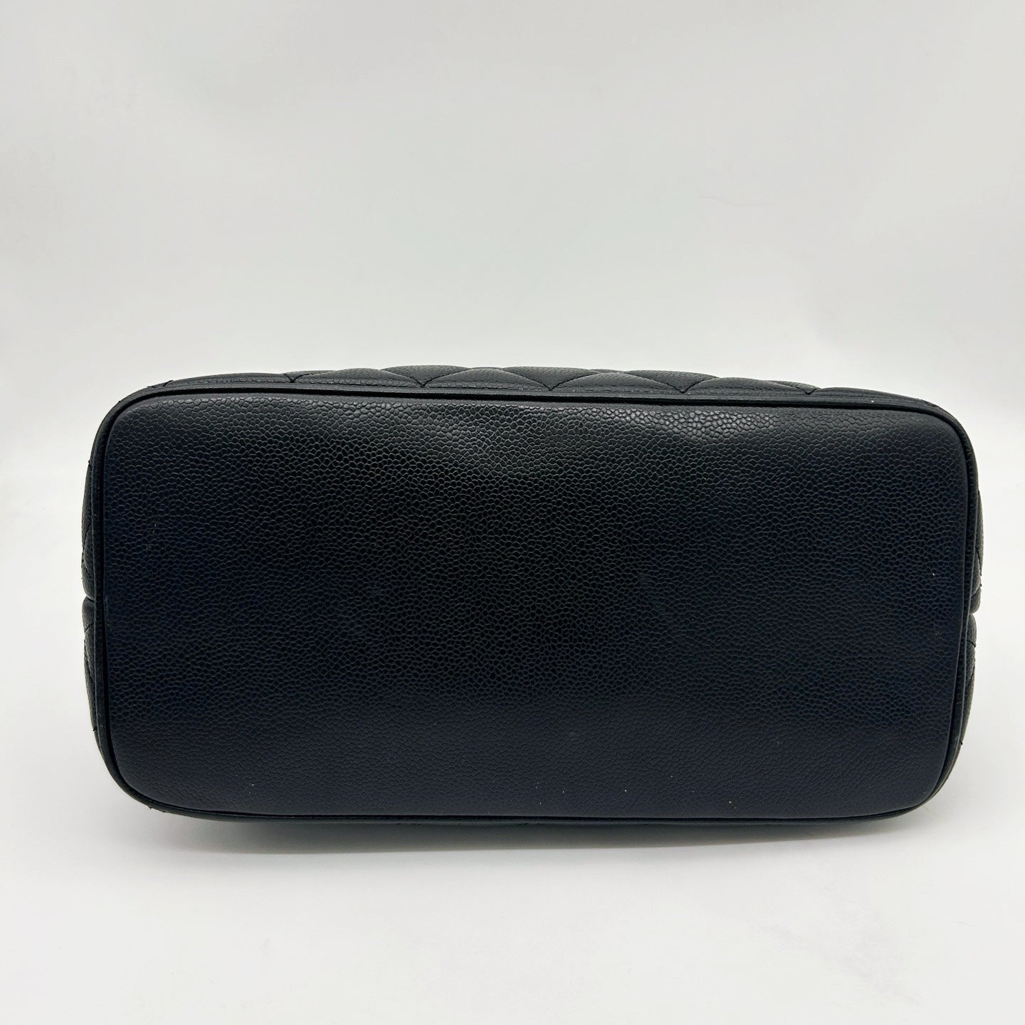 Chanel Black Caviar Leather Medallion Tote Bag [Used]