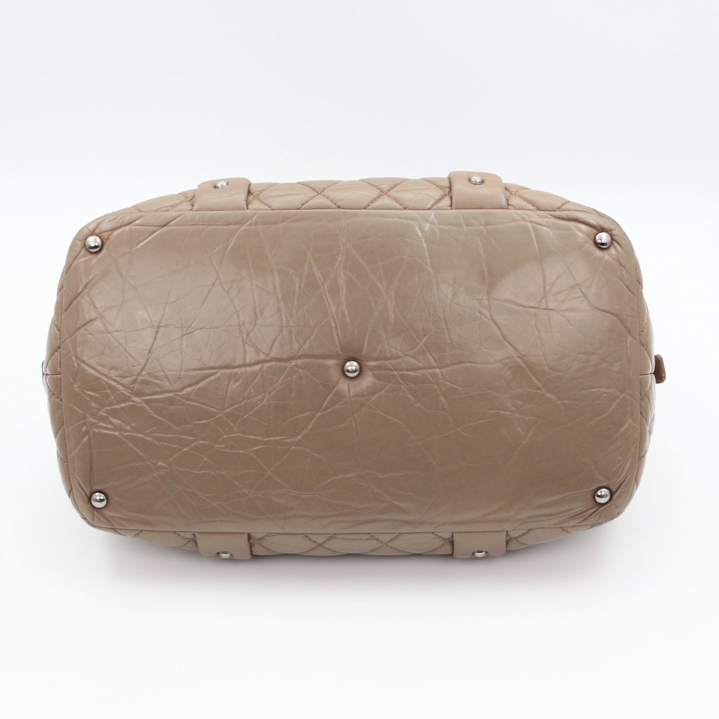 Chanel Beige Waxed Calfskin Braided Bowler Bag [Used]