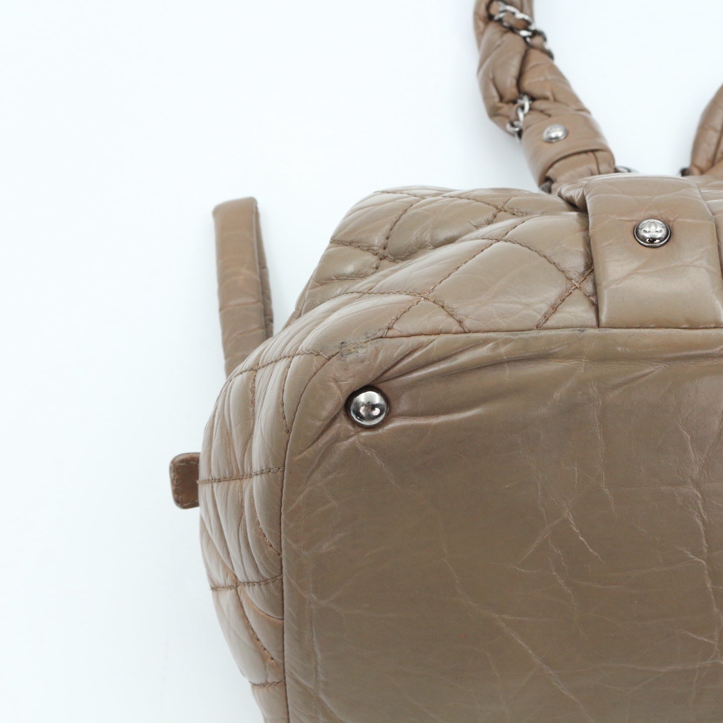 Chanel Beige Waxed Calfskin Braided Bowler Bag [Used]