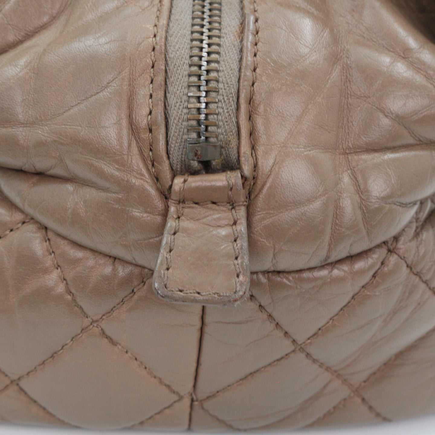 Chanel Beige Waxed Calfskin Braided Bowler Bag [Used]