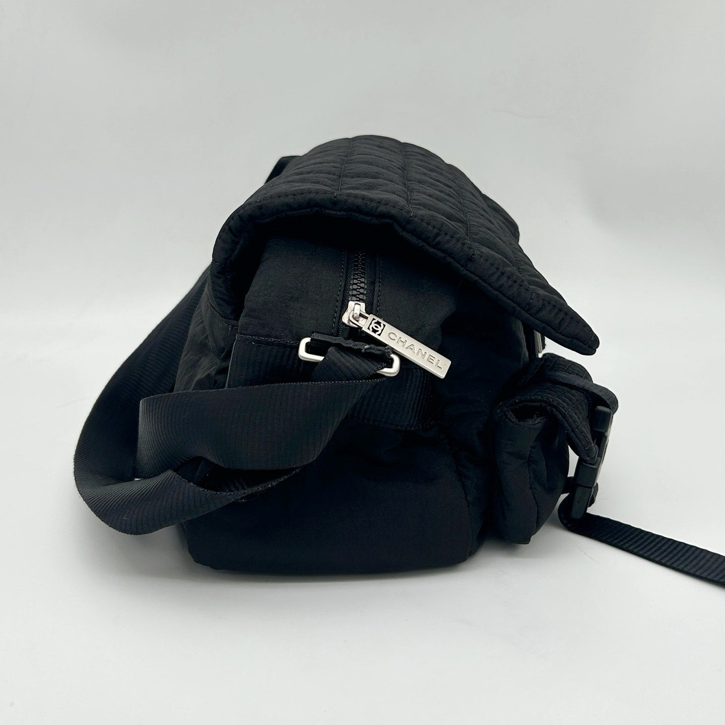 Chanel Black Nylon Sports Line Messenger Bag [Used]