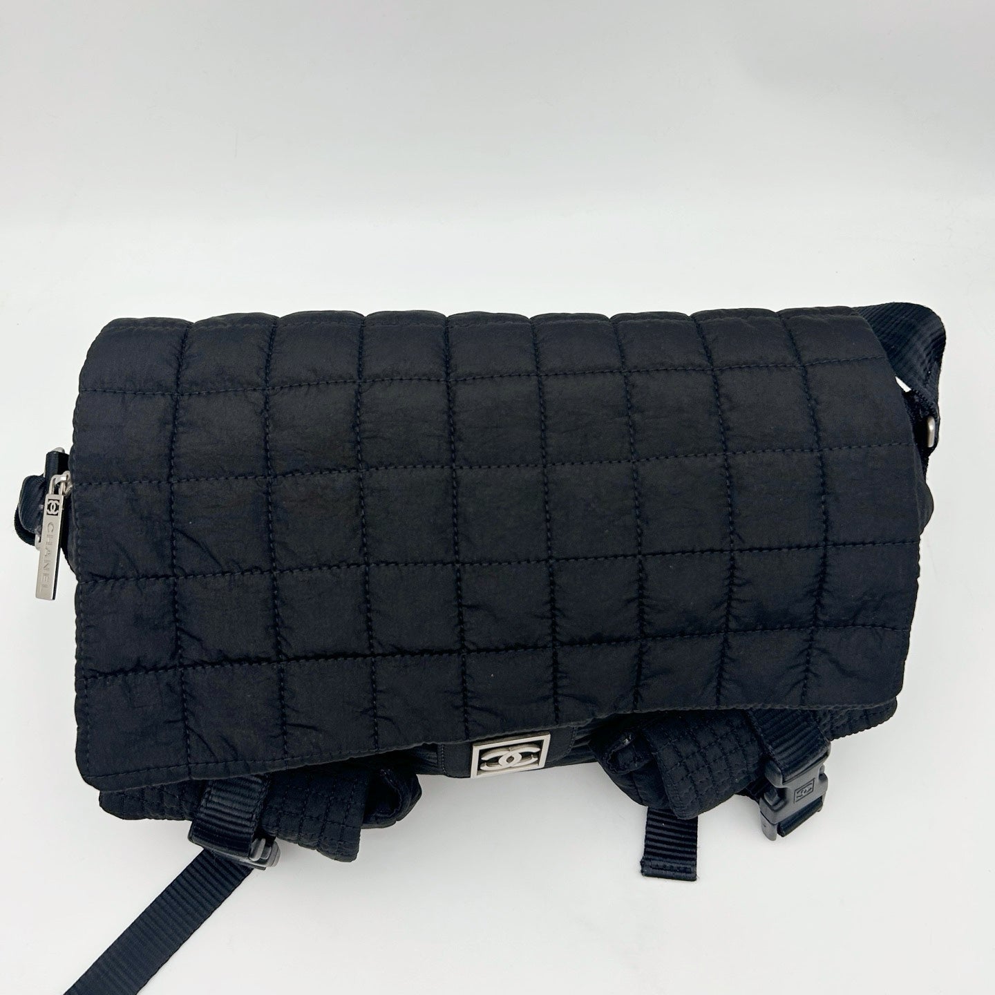 Chanel Black Nylon Sports Line Messenger Bag [Used]