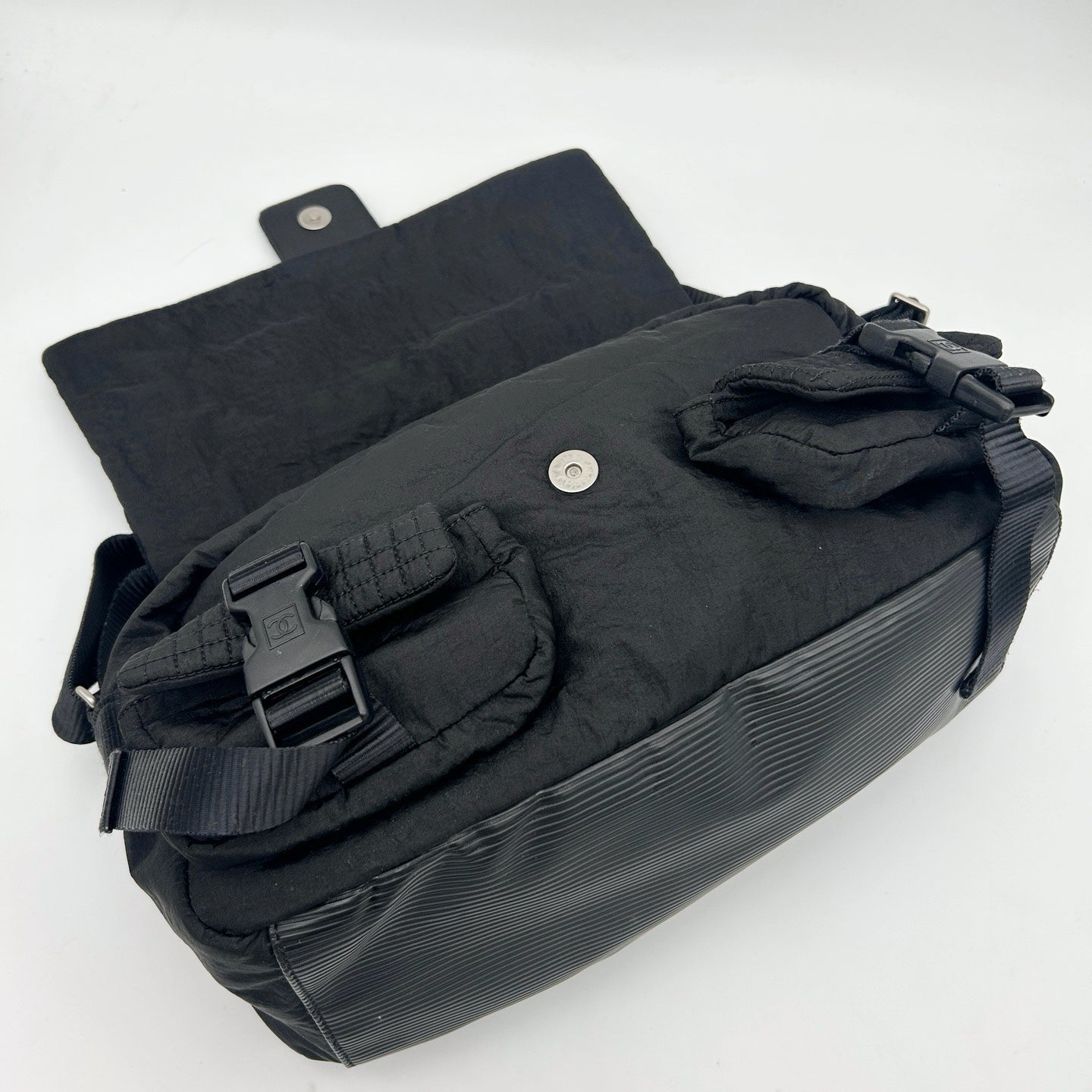 Chanel Black Nylon Sports Line Messenger Bag [Used]