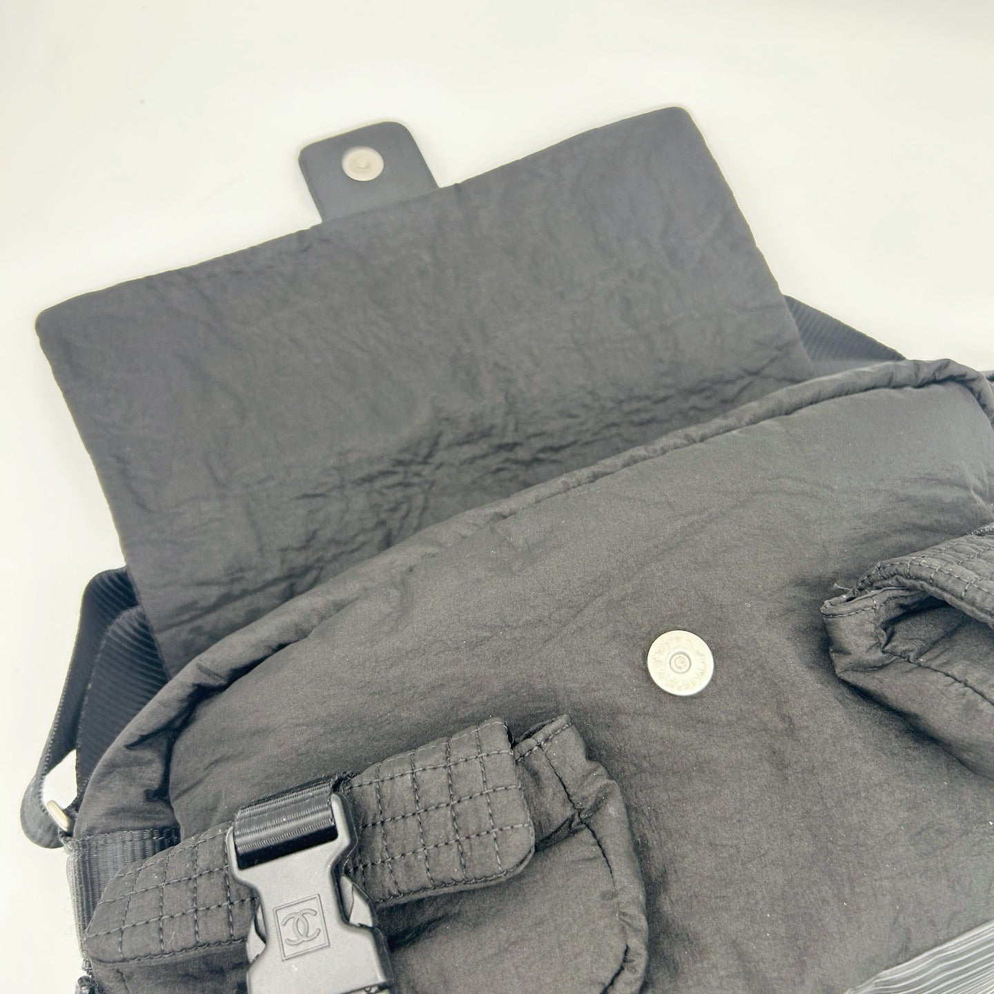 Chanel Black Nylon Sports Line Messenger Bag [Used]