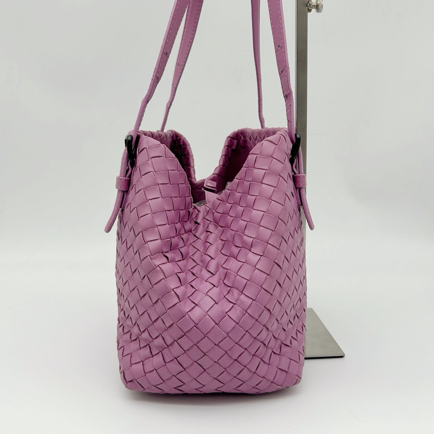 Bottega Veneta Purple Intrecciato Shoulder Tote Bag [Used]