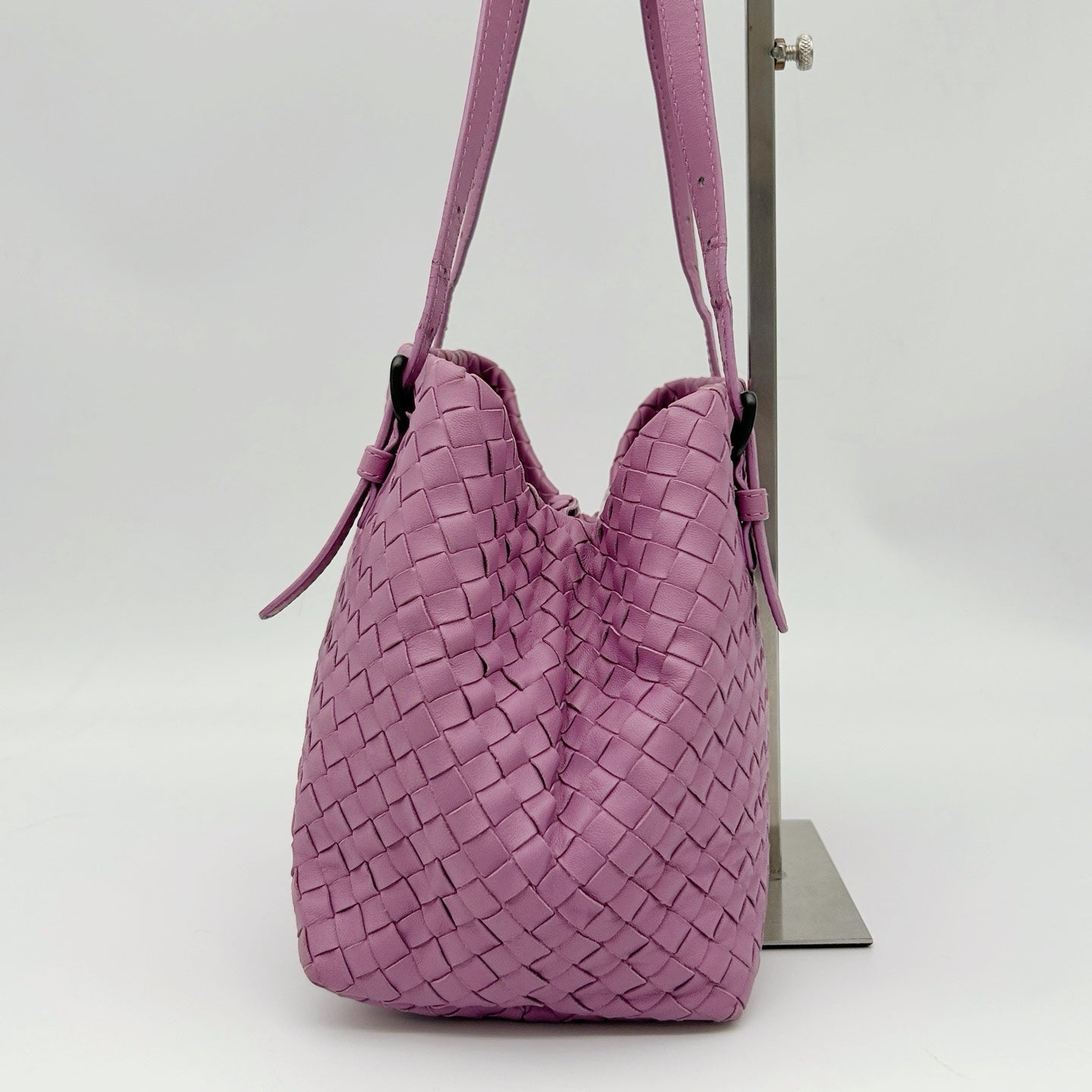 Bottega Veneta Purple Intrecciato Shoulder Tote Bag [Used]
