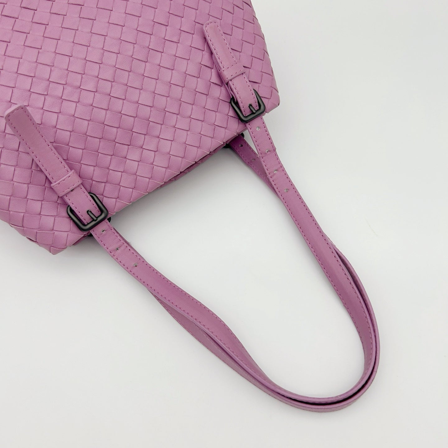 Bottega Veneta Purple Intrecciato Shoulder Tote Bag [Used]
